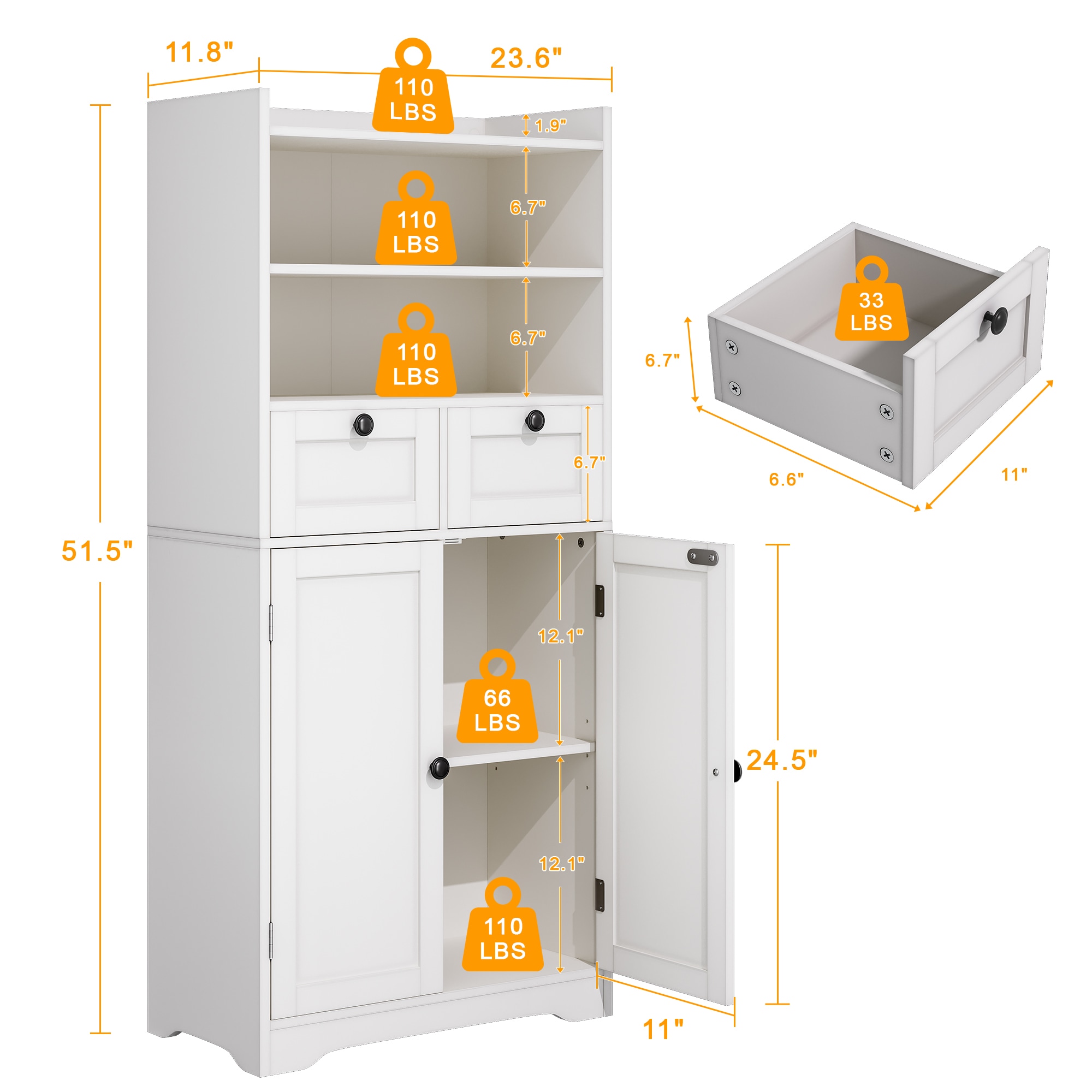 VOUA SAF-JDRYRB-BKCK Linen-Cabinets - View #13