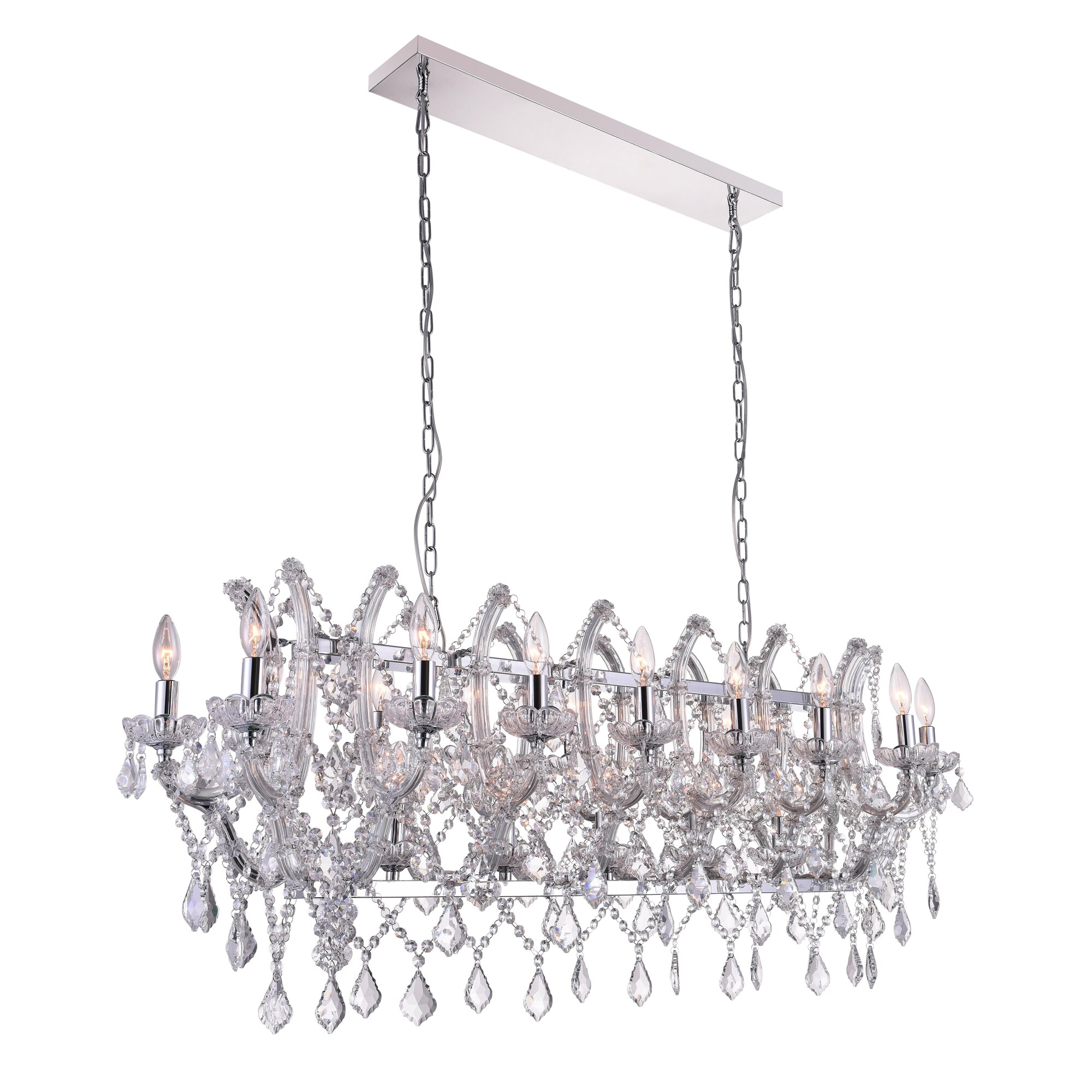 CWI Lighting 9910P49-21-601 Aleka 21-Light Chrome Traditional Damp Rated Chandelier