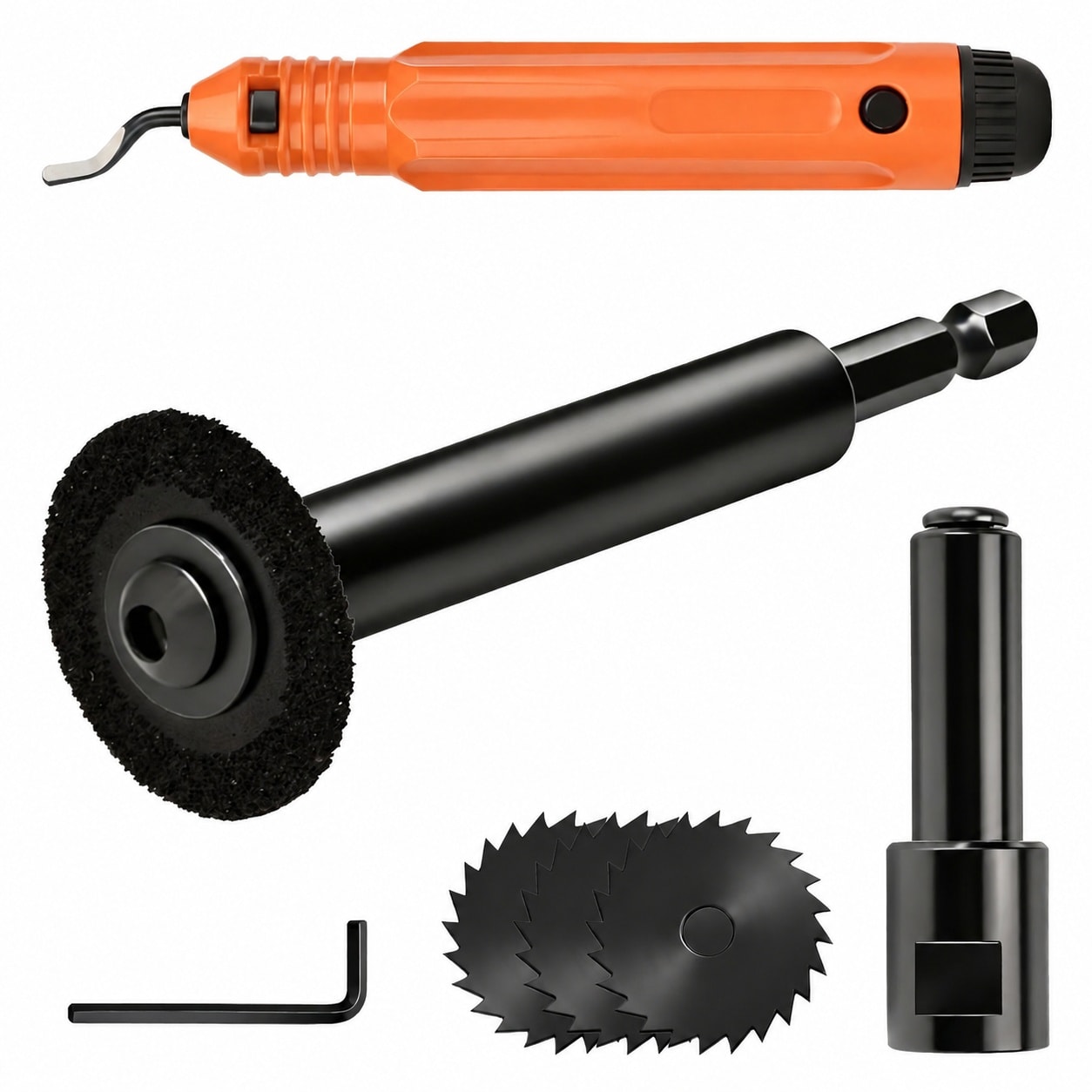 CYIKE  Inside Pipe Cutter for PVC Pipe with Diamond Grit Blade and Deburring Tool Compatible with Impact Driver Drill and Angle Grinder