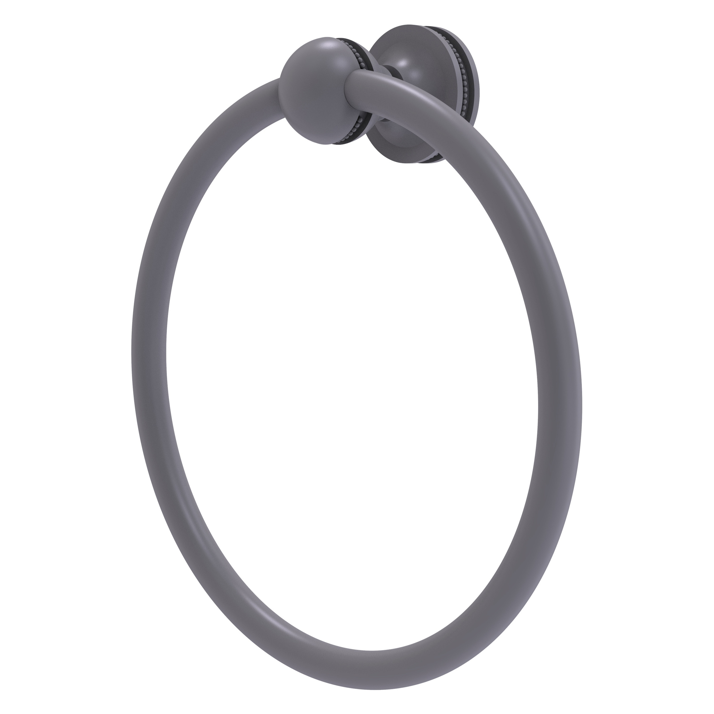 Allied Brass MA-16-GYM Mambo Matte Gray Wall mount Single Towel Ring