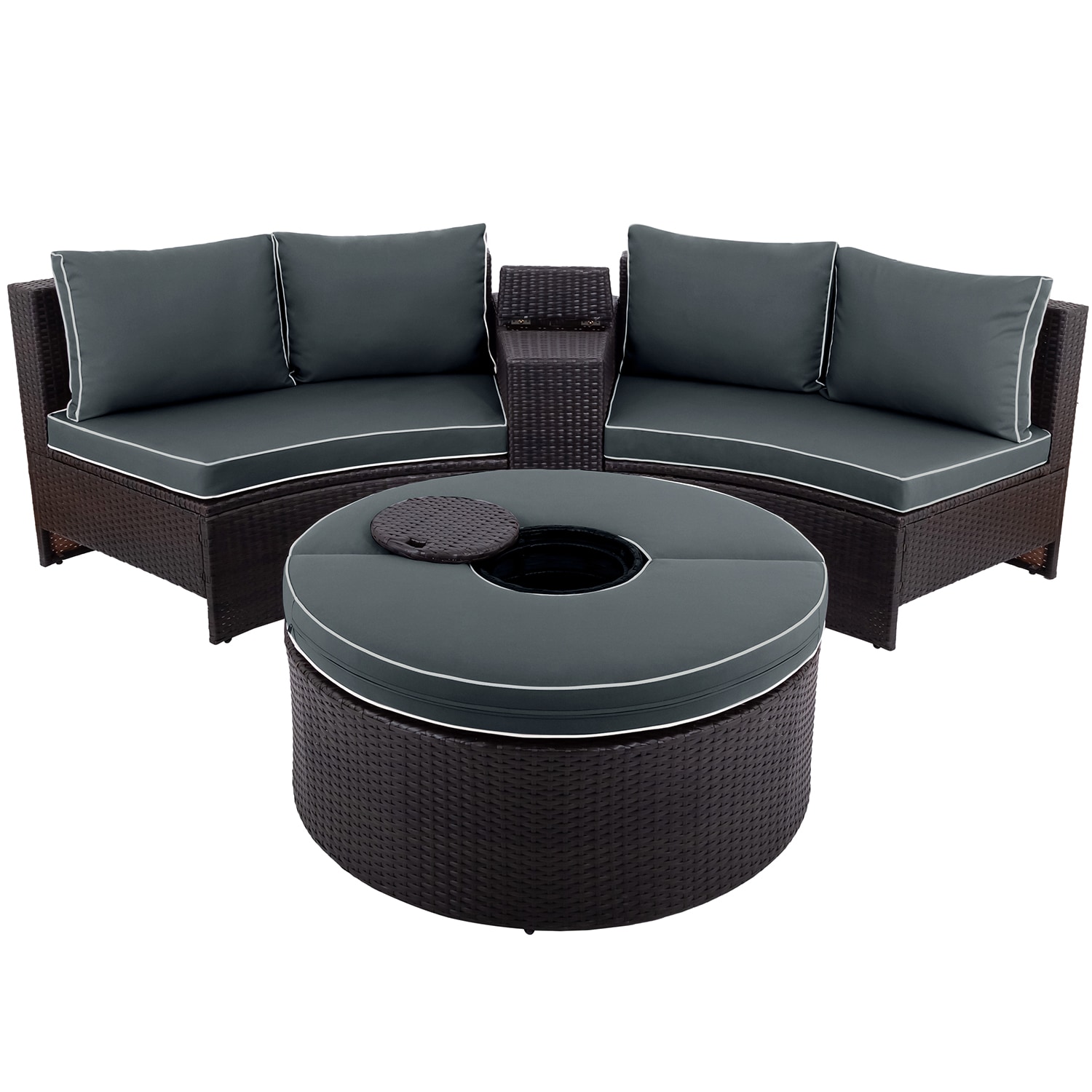 curved patio conversation sets