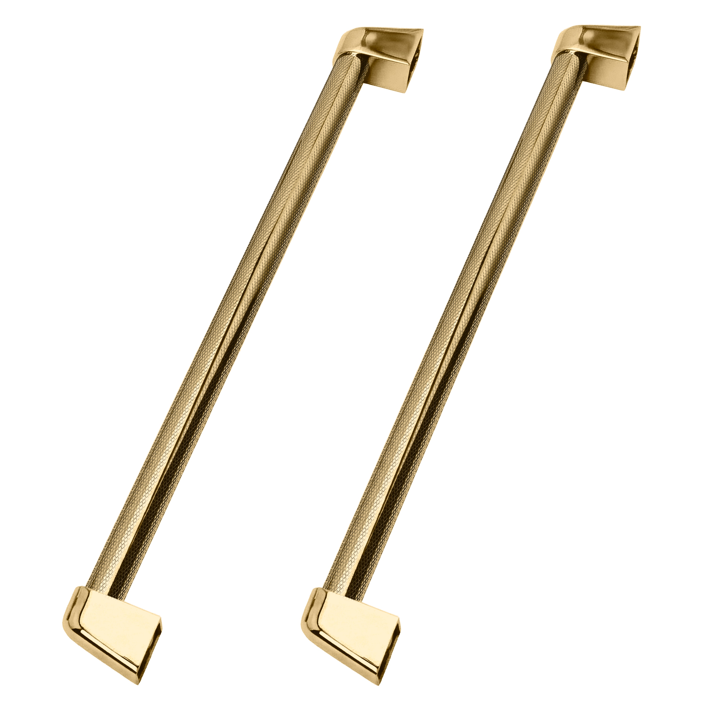 Autograph Edition Touchstone Refrigerator Drawer Helix Handles (Set of 2) in Polished Gold (RDHOZ-24-K-G)
