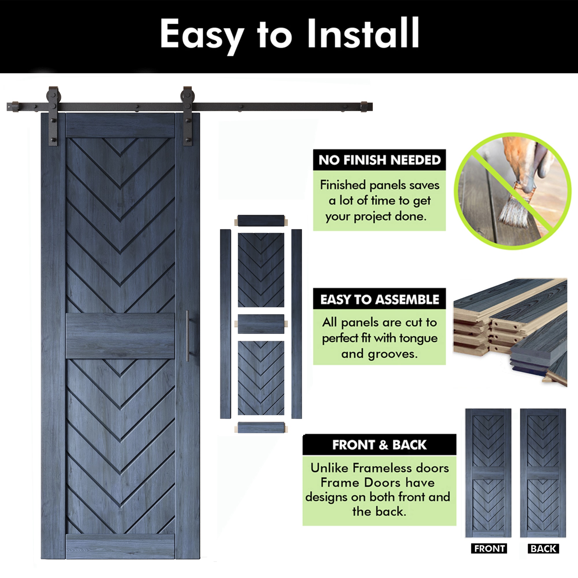 HOMACER YT1H084C-JT3-4084-NA Barn-Doors - View #3