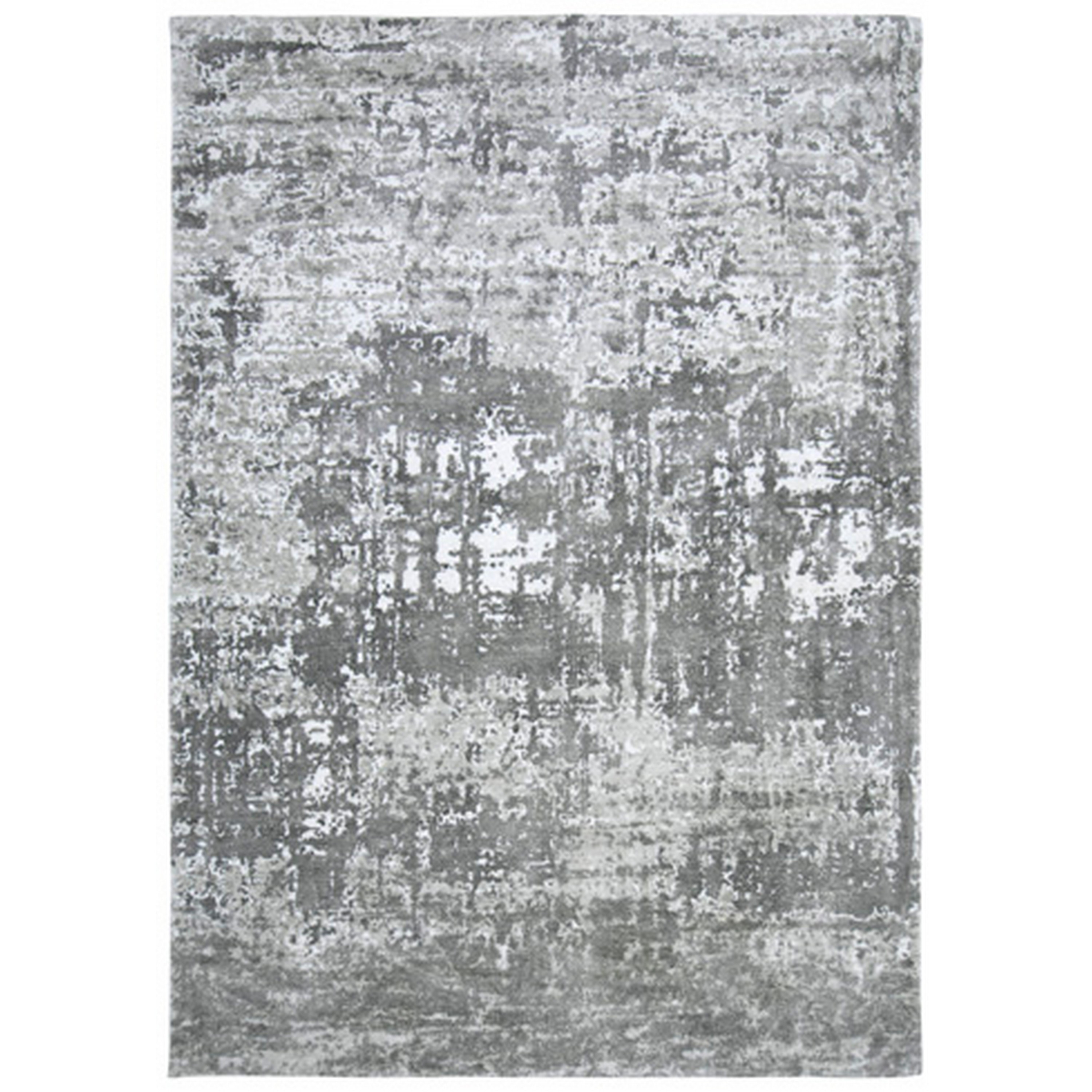 Benzara BM318362 Tufted Cotton/Polyester Gray, Ivory Rectangular Indoor/Outdoor Area rug