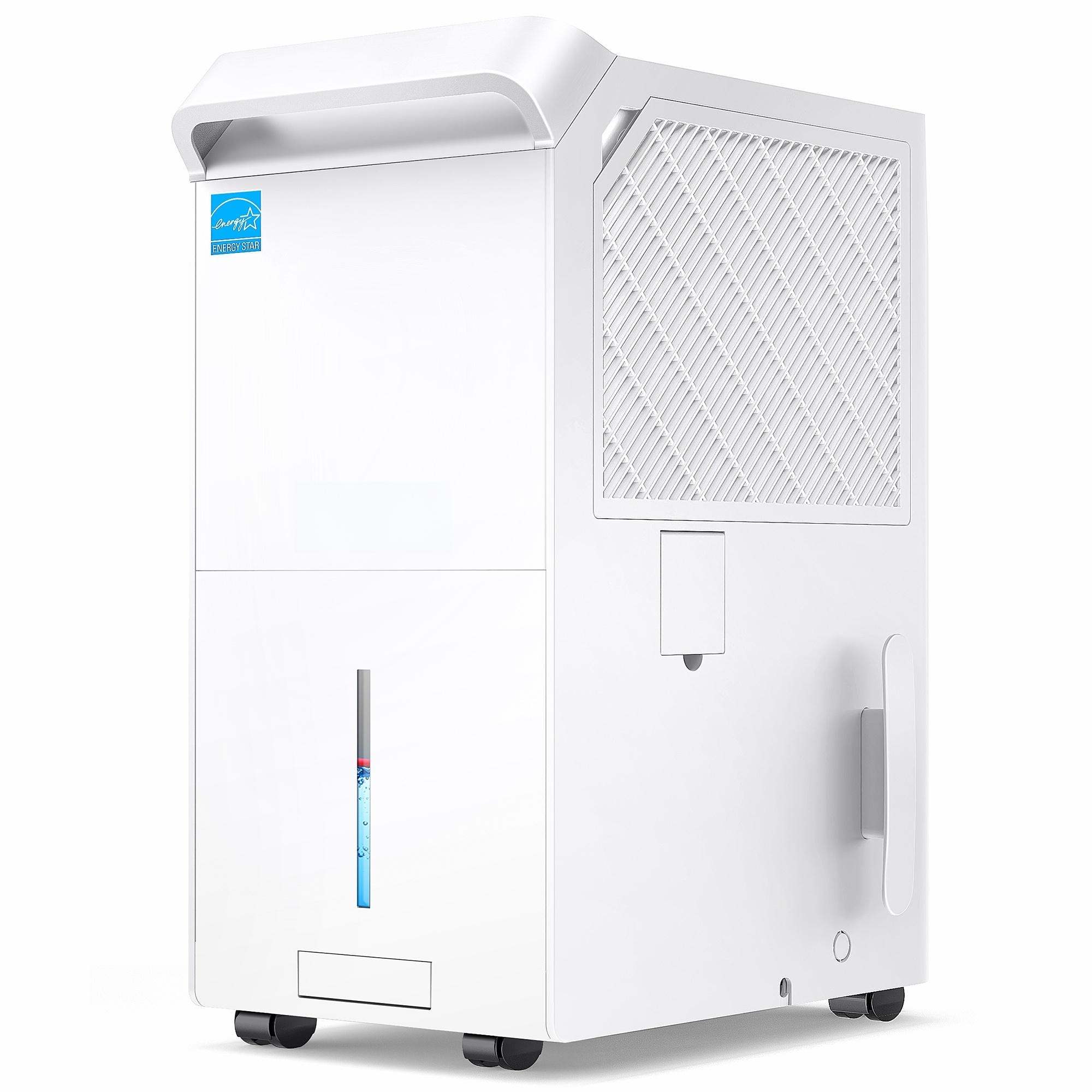 Elexnux 145 pt. Dehumidifier (For Rooms 3001+ sq. ft) For Basements, Bathrooms, Crawlspaces, in White #GTN-OL50-D024A