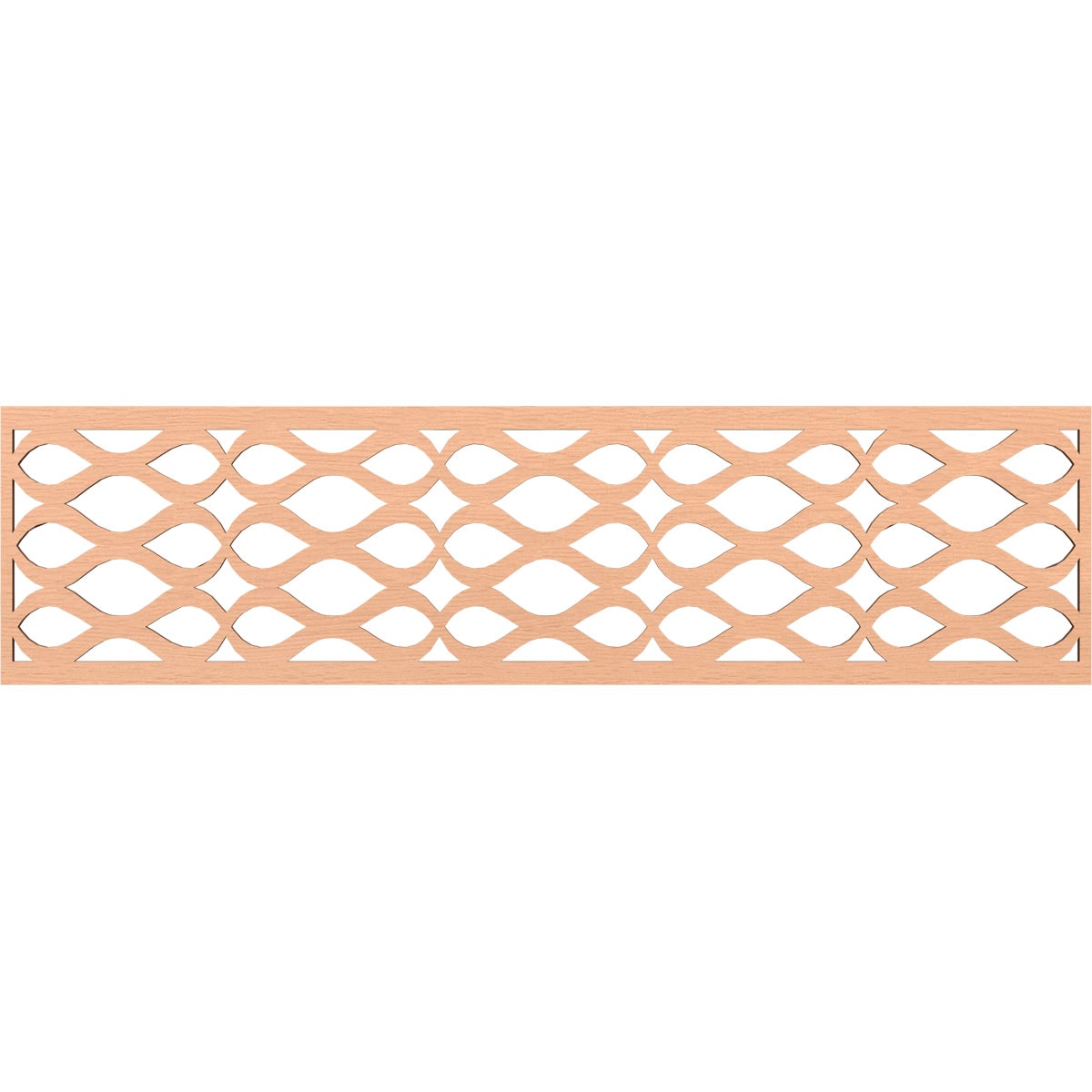 Ekena Millwork MLDB12X47SMRAL Somerset Fretwork Flat Trim 12-in x 3.92-ft Alder Brown Unfinished 2155965 Pierced Wall Panel Moulding
