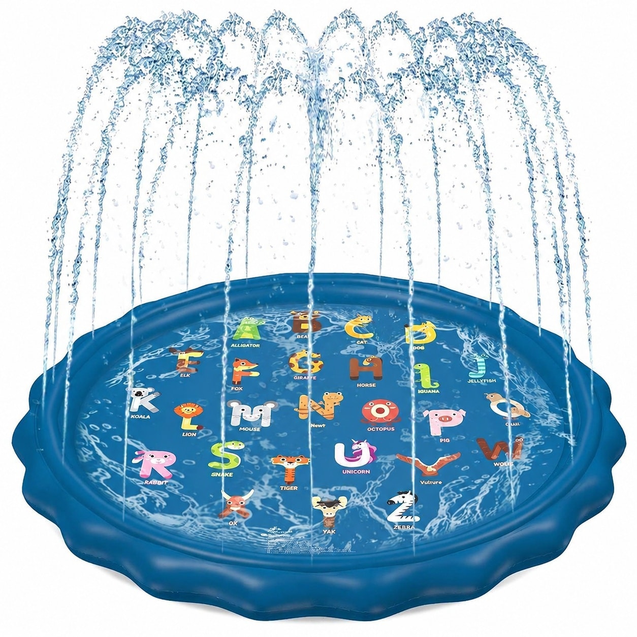 AKSCYZM  Splash Pad Sprinkler for Kids 60 Inch Outdoor Water Play Mat Inflatable Baby Toddler Pool Backyard Shallow Wading Pool for Boys Girls