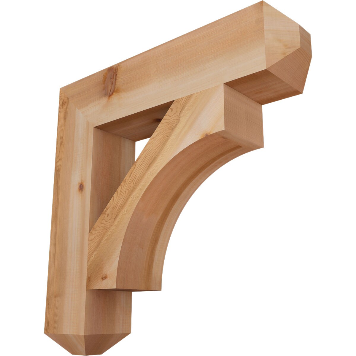 Ekena Millwork BKT06X28X28WTL04SWR Westlake craftsman smooth 5-1/2-in x 28-in x 28-in Western red cedar Brown Wood Standard bracket