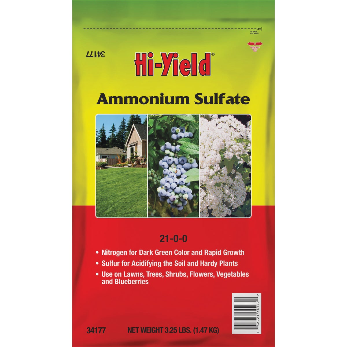 Hi-Yield - Ammonium Sulfate 21-0-0 4 lb Bags 2 Pack