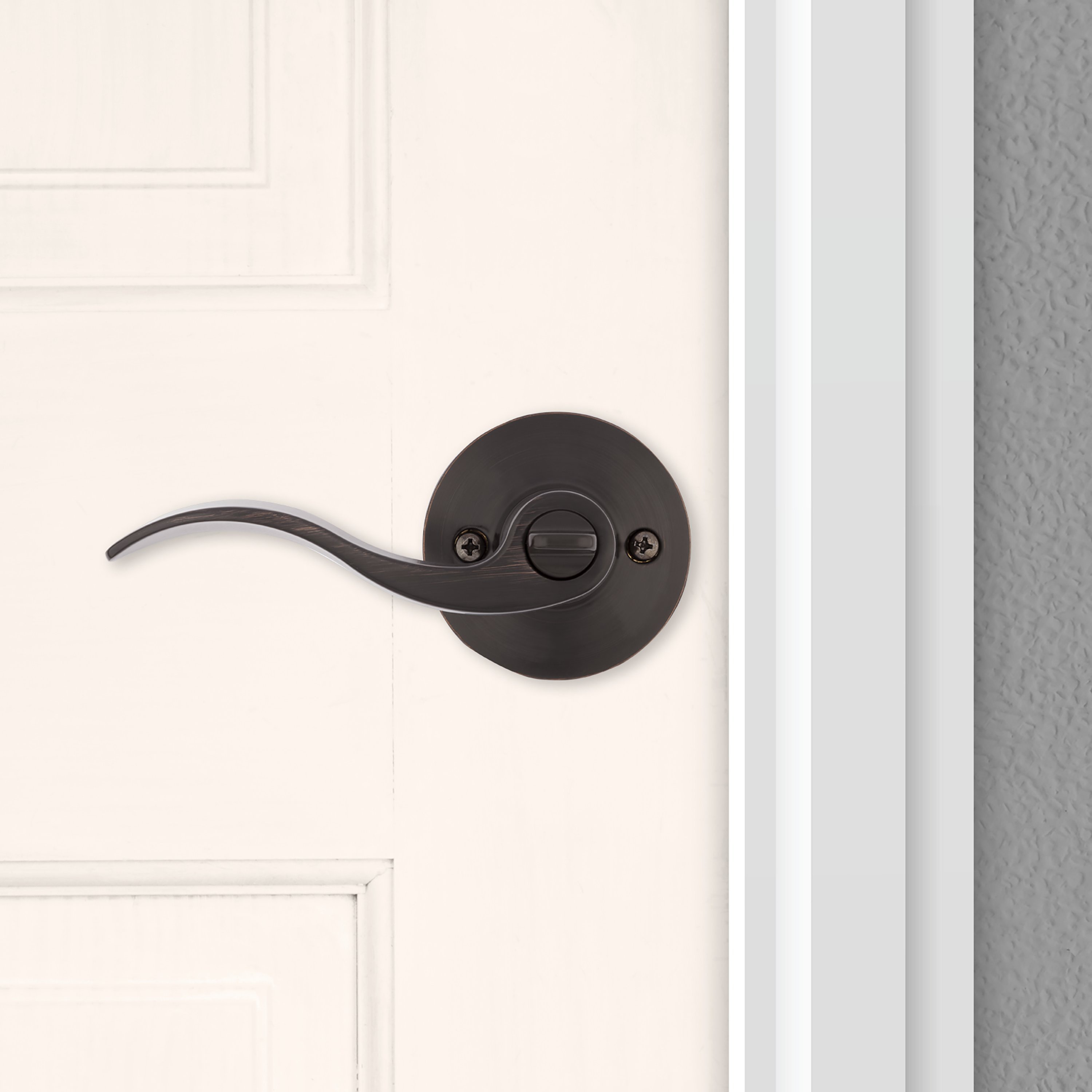 RELIABILT Olivia Antique Bronze Interior Bed/Bath Privacy Door Handle in  the Door Handles department at