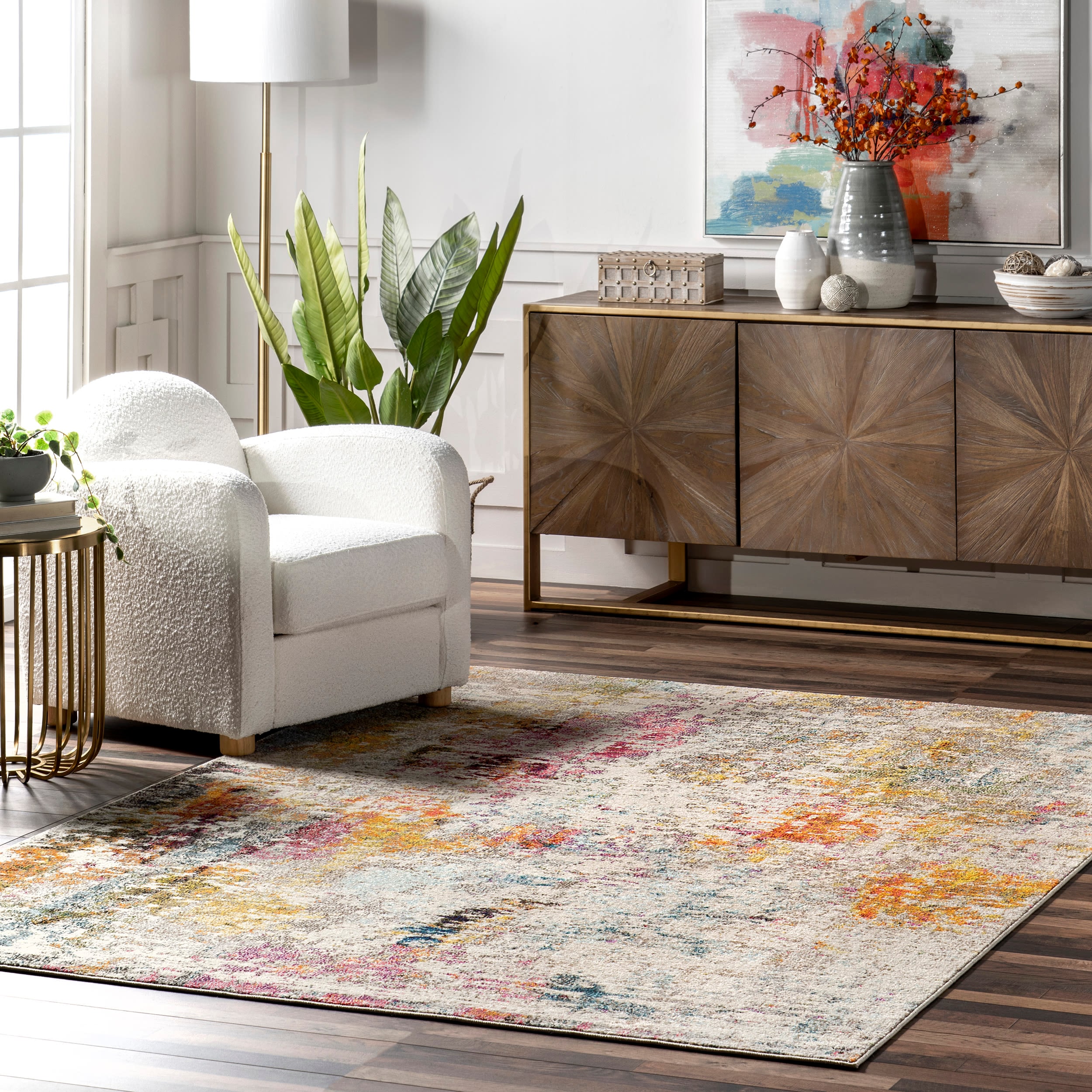 nuLOOM KKCB55A-710011 8 x 11 (ft) Loomed Polypropylene Multi Rectangular Indoor Bohemian/Eclectic Area rug