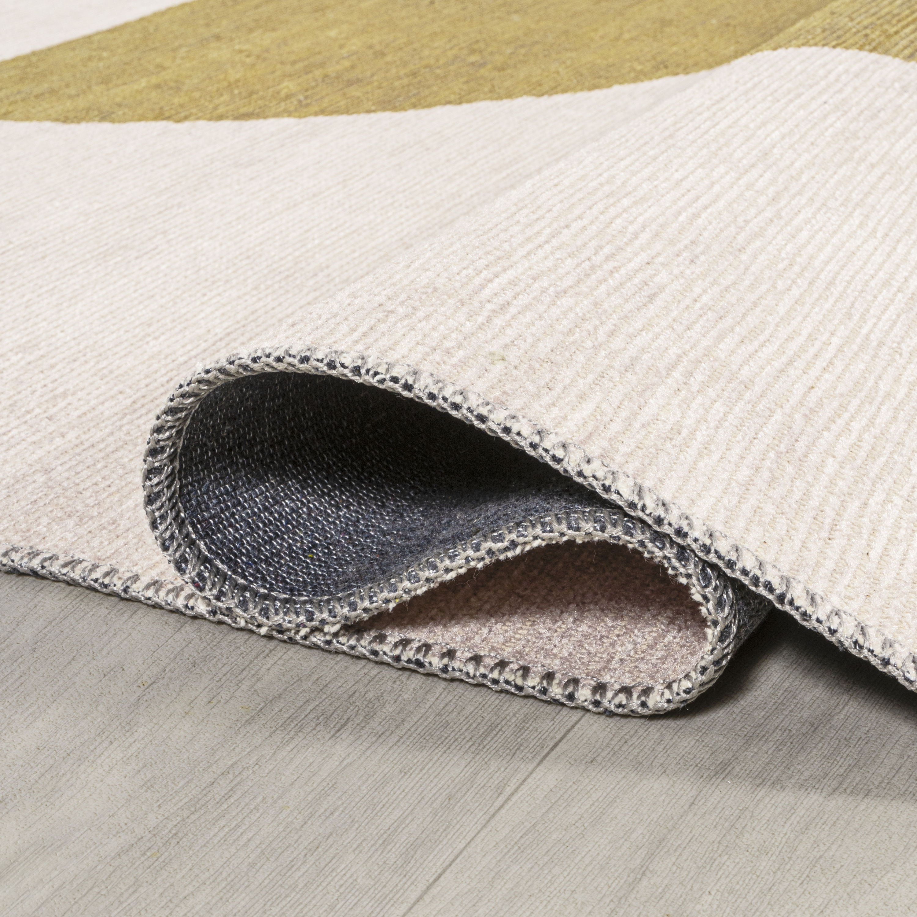 Luola 5' x 8' Ivory Geometric Synthetic Area Rug