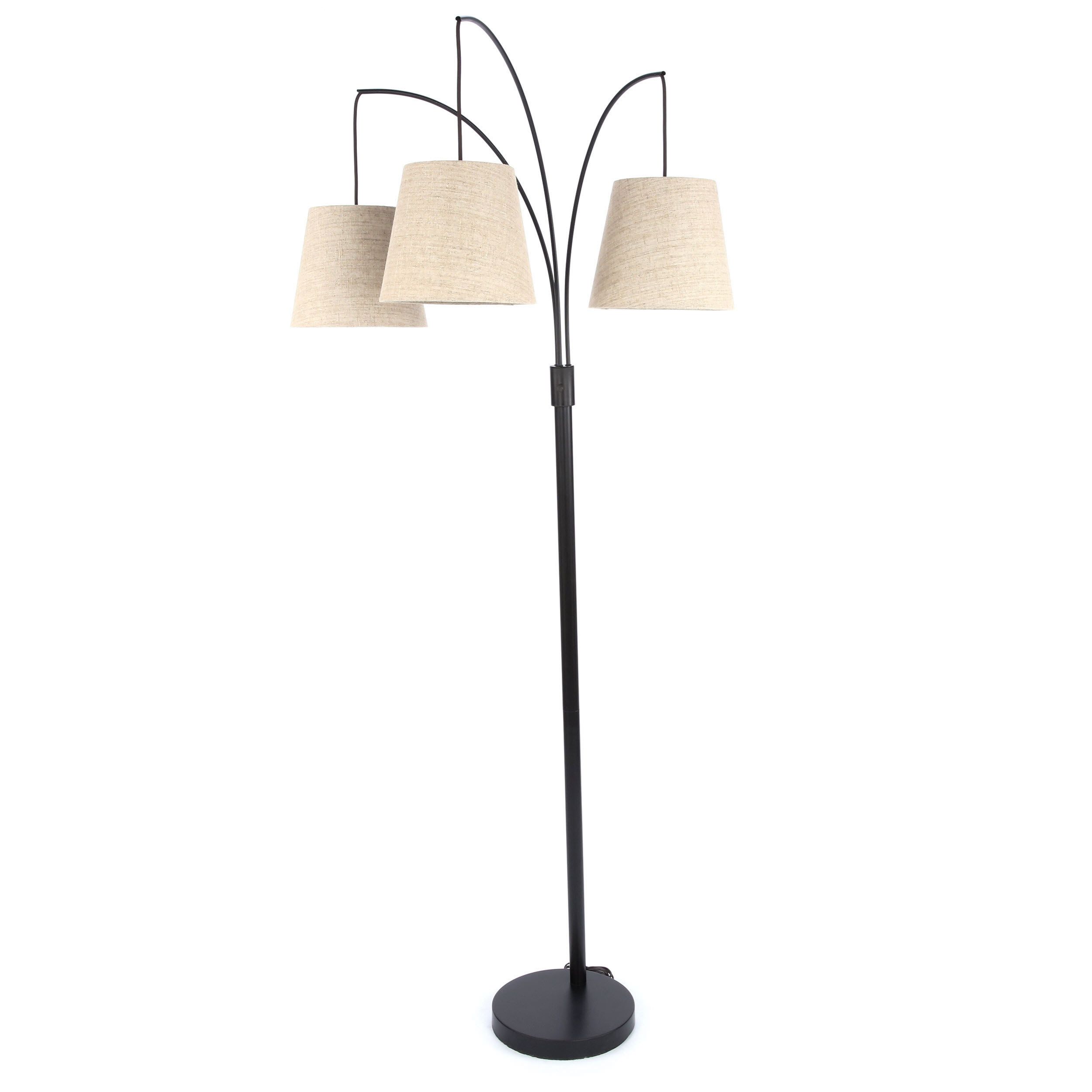 allen roth 3 light arc floor lamp