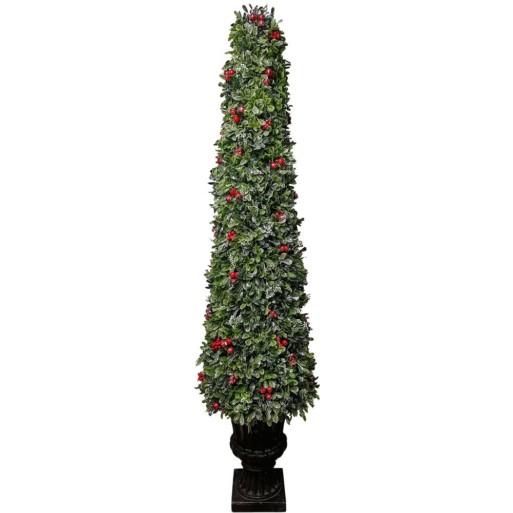 Fraser Hill Farm FF048CHPT004-0GR 4.00-Feet Boxwood Artificial Christmas Tree
