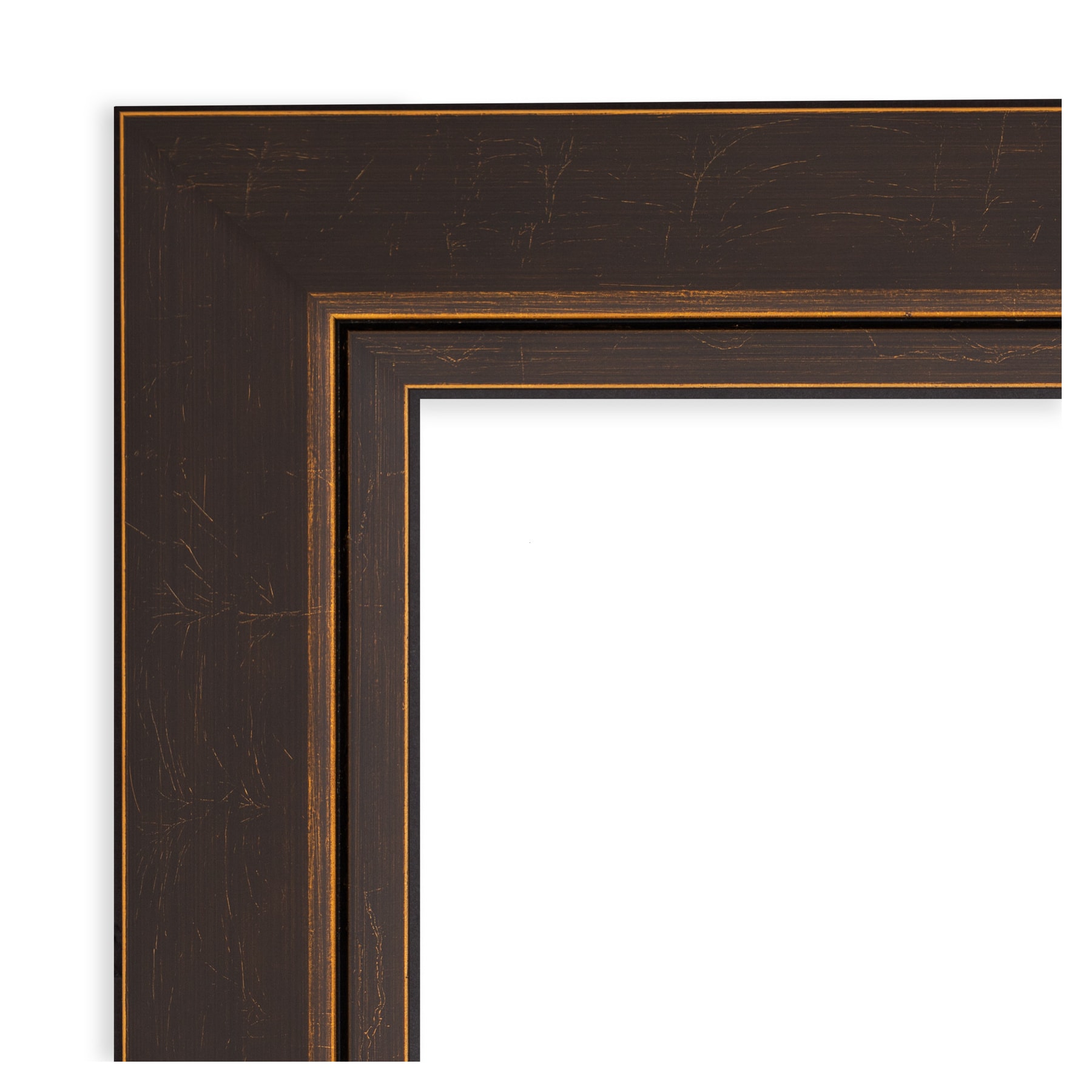 Lara Bronze Wood Framed Rectangular Bathroom Vanity Mirror