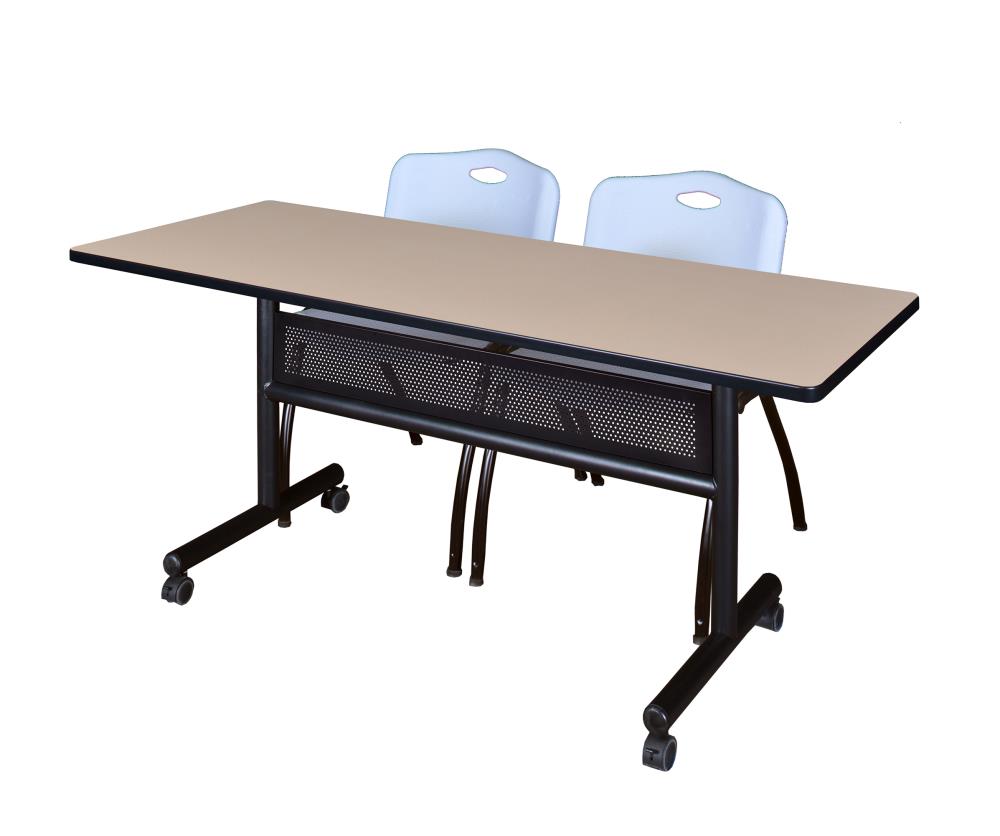 Regency MKFTM6024BE47GY Training Off-white 4-Person Training Table (60-in W x 29-in H)