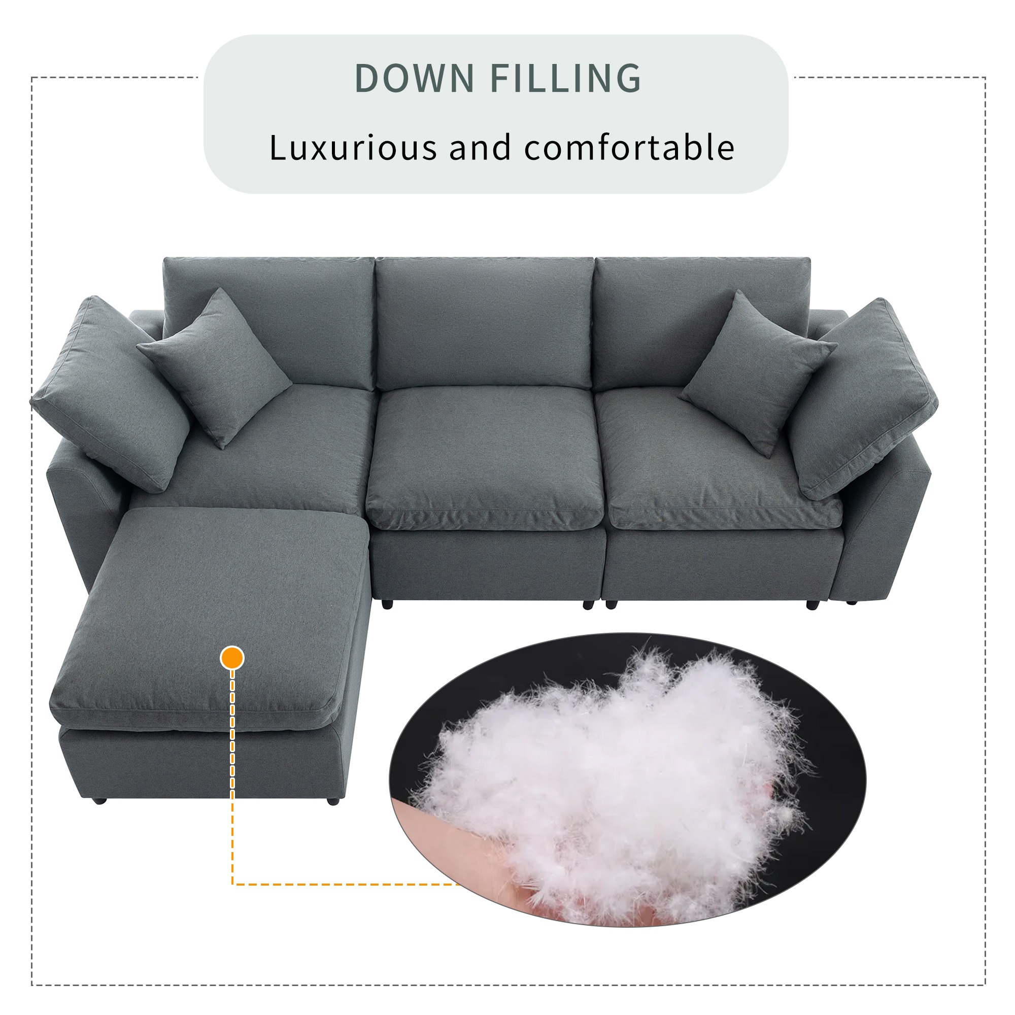WELLFOR W83-89-BR Sofas-Loveseats - View #8