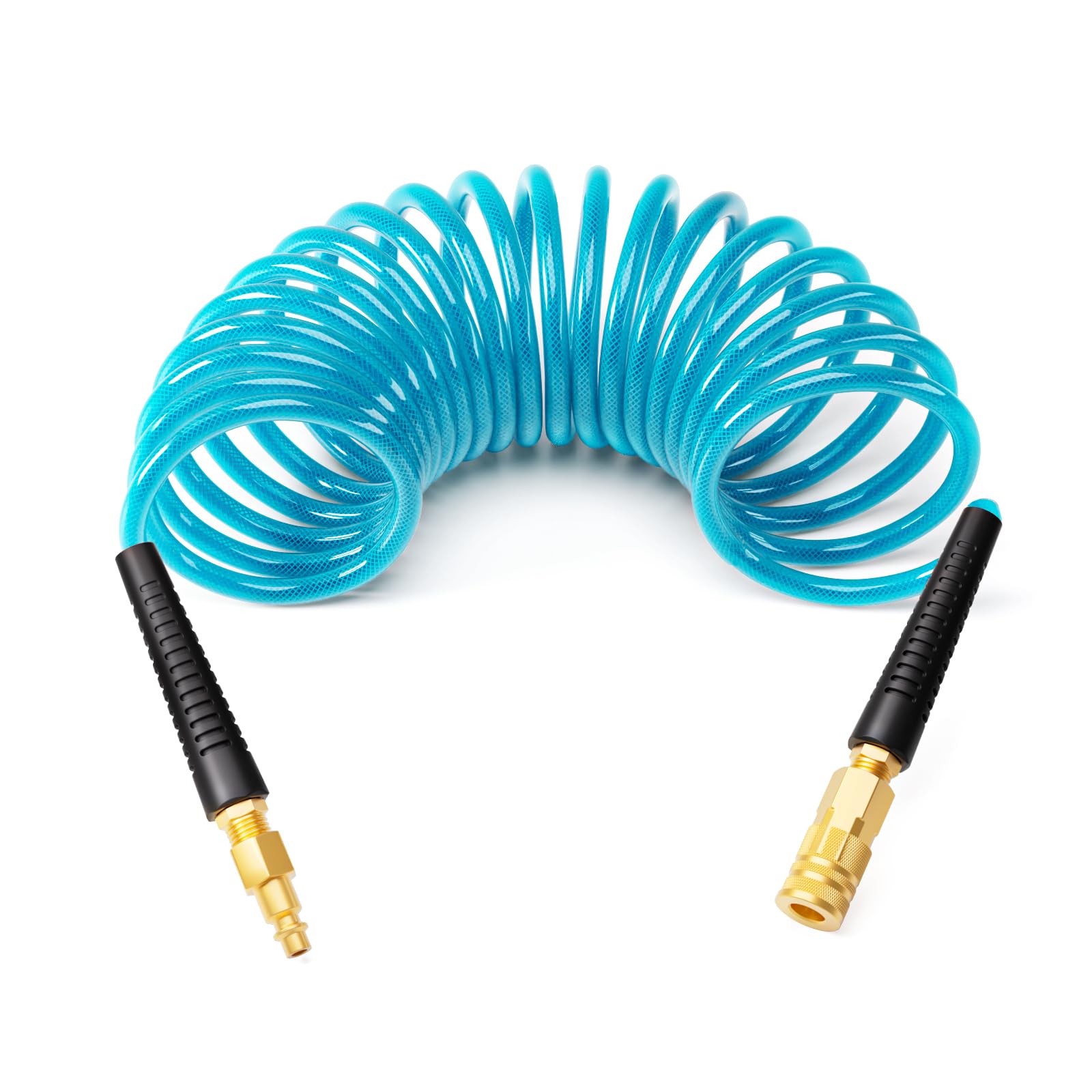 AKSCYZM Quarter Inch x 10FT Reinforced Polyurethane Recoil Air Hose ...