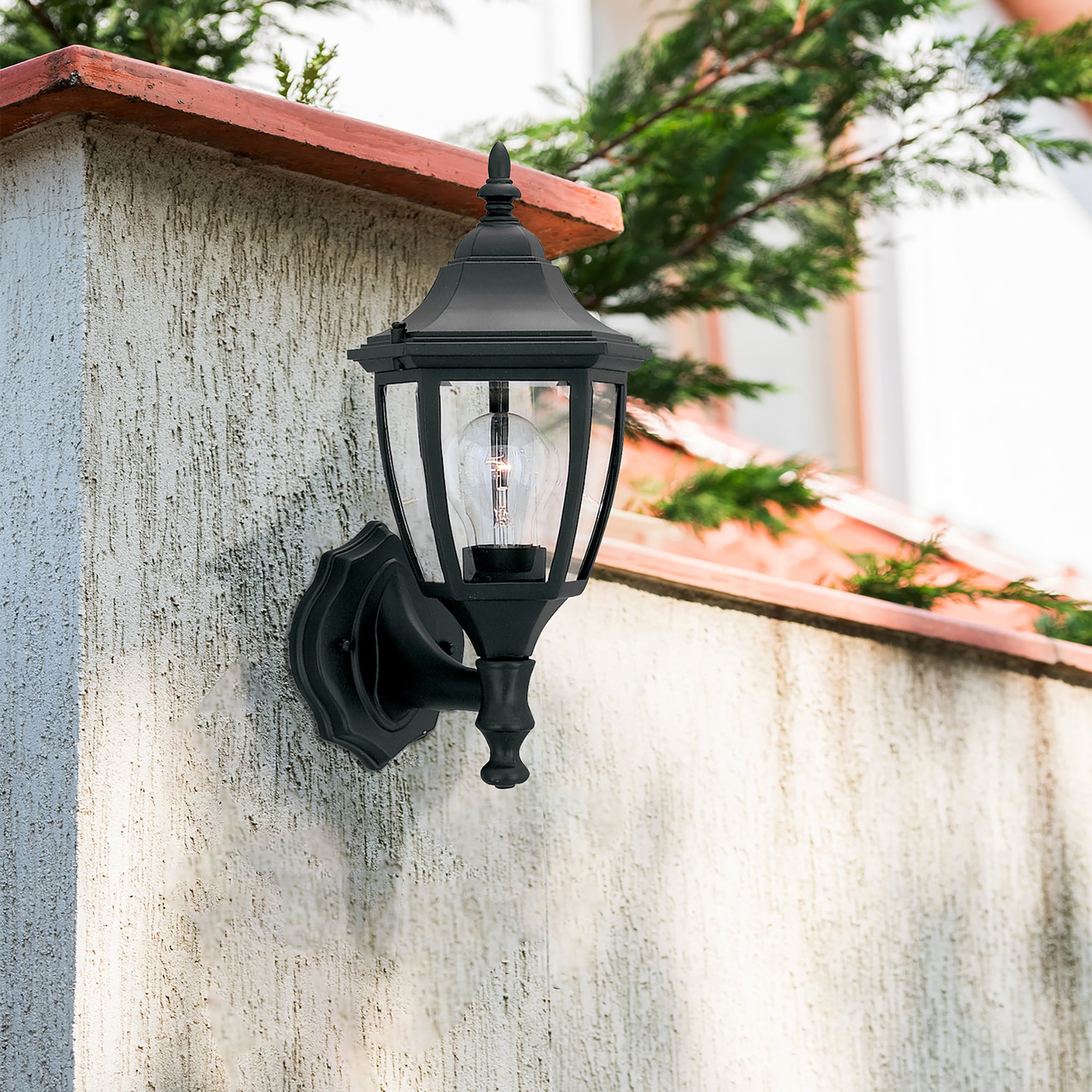 Designers Fountain 1-Light 14.25-in Black Outdoor Wall Light in the Outdoor  Wall Lights department at