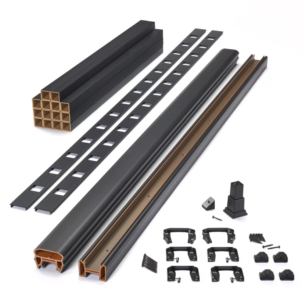 Trex BK0642HRKFS Transcend 6-ft x 42-in Charcoal Black Composite Deck Rail Kit