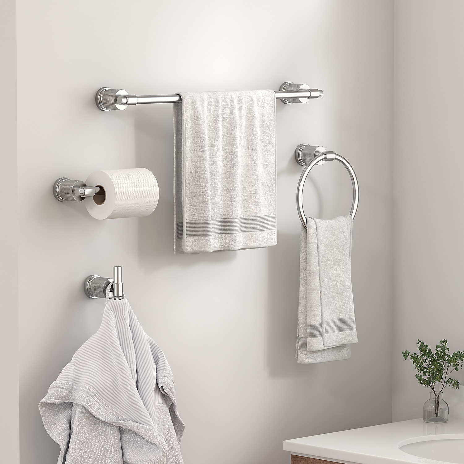 FORIOUS LL19011CH4A Decorative-Bath-Hardware-Kits - View #2