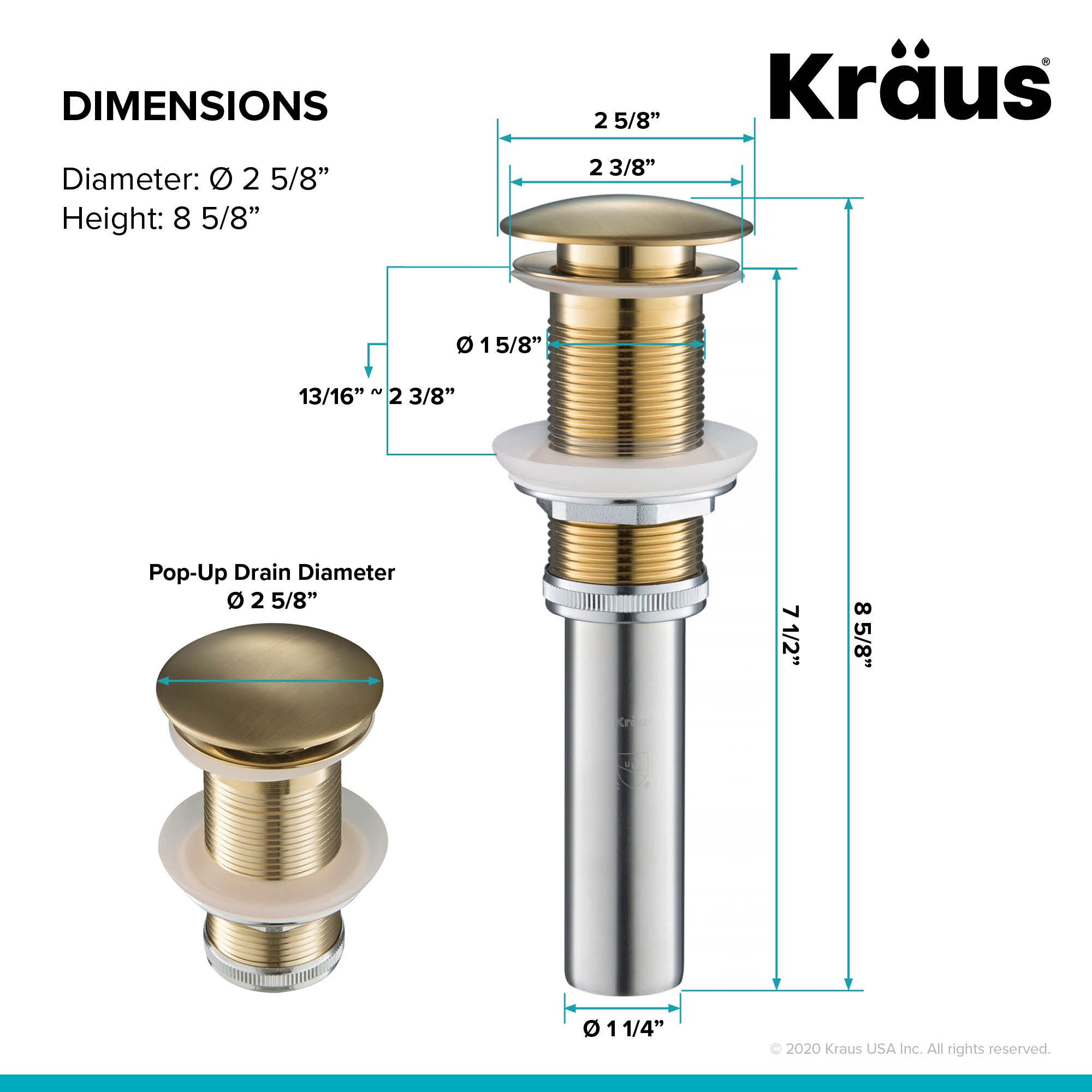 Kraus PU-10BG Popup-Drains-Accessories - View #5