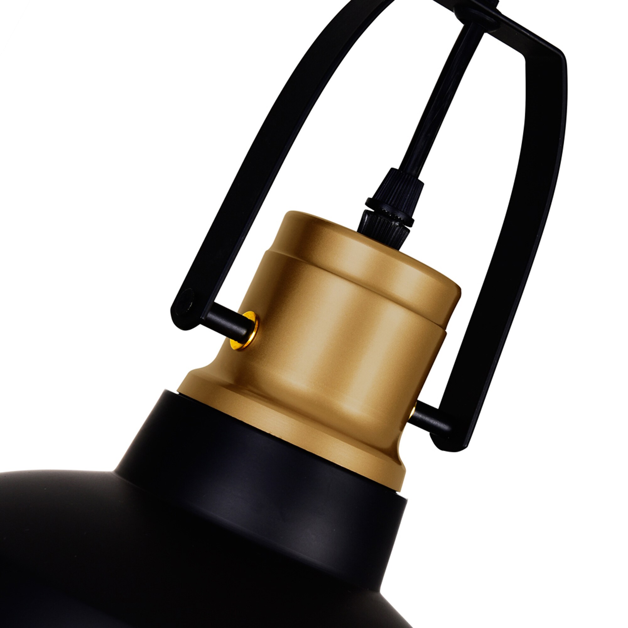 Elisa Mini Crystal-Embellished 9" Black Metal Pendant Light