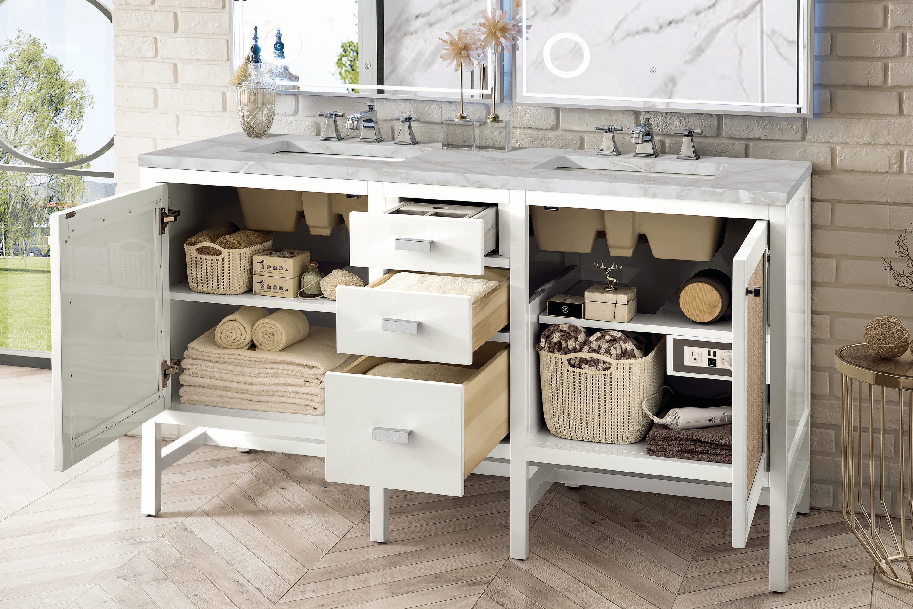 James Martin Vanities E444-V60D-GW-3VSL Bath-Vanity-Combo - View #4