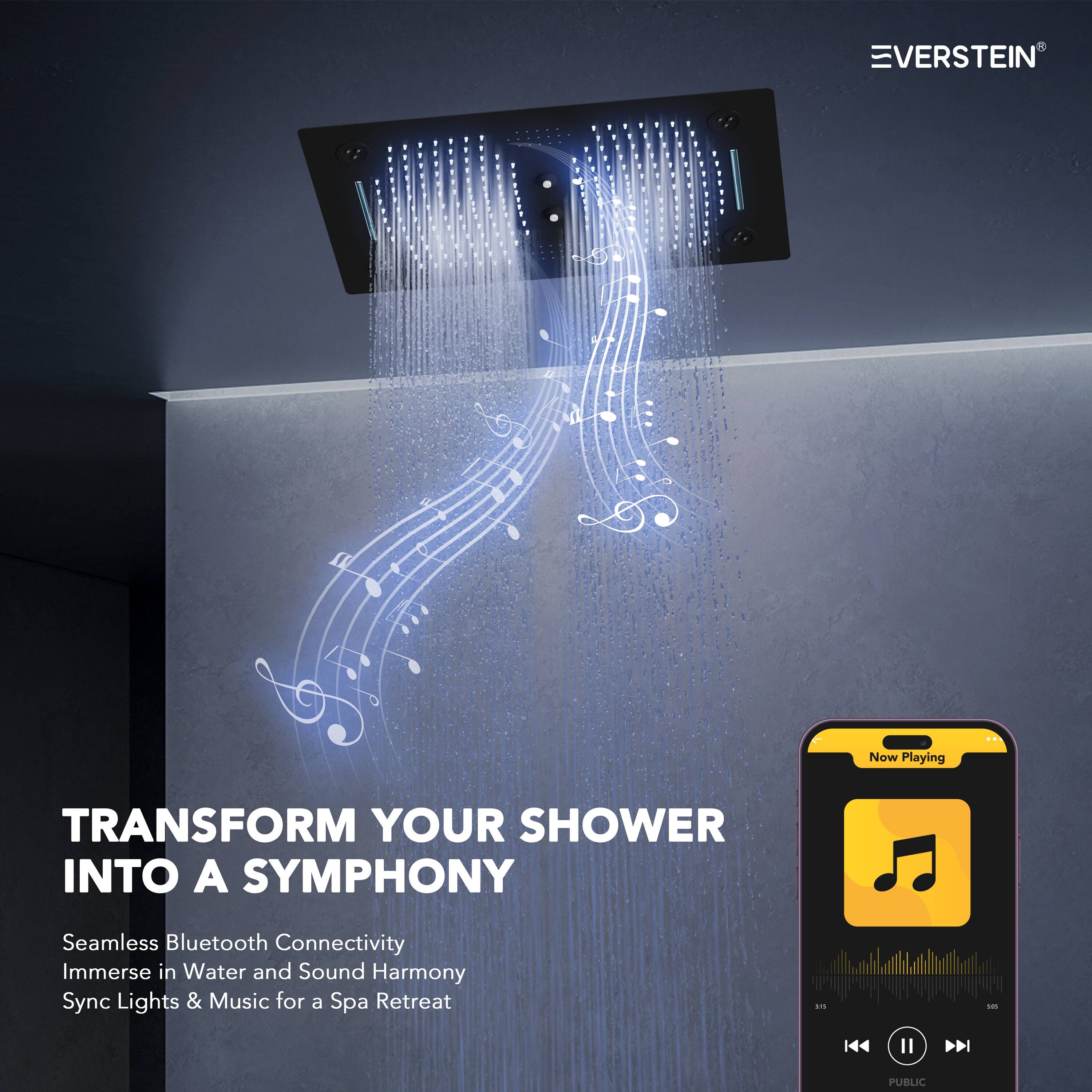 EVERSTEIN SFS-1029-BK Tub-Shower-Faucets - View #3