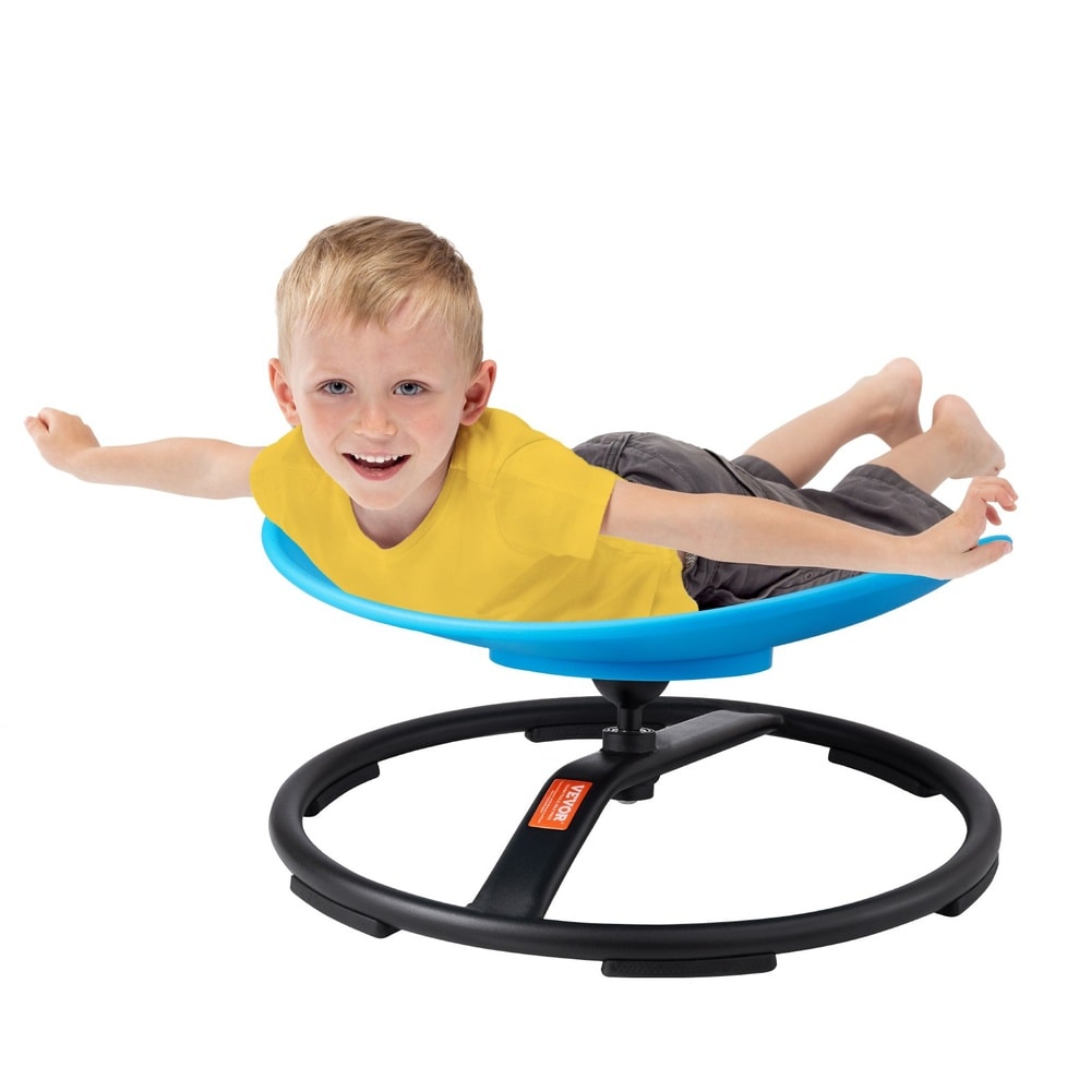 GIVIMO Kids Swivel Chair 220-lb Capacity Sensory Spinning Chair for Autistic Kids with Non-Slip Metal Base Sit and Spin Coordination Balance Training Blue
