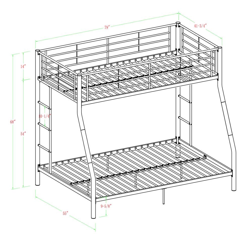 Black Twin Over Full Bunk Bed at Lowes.com