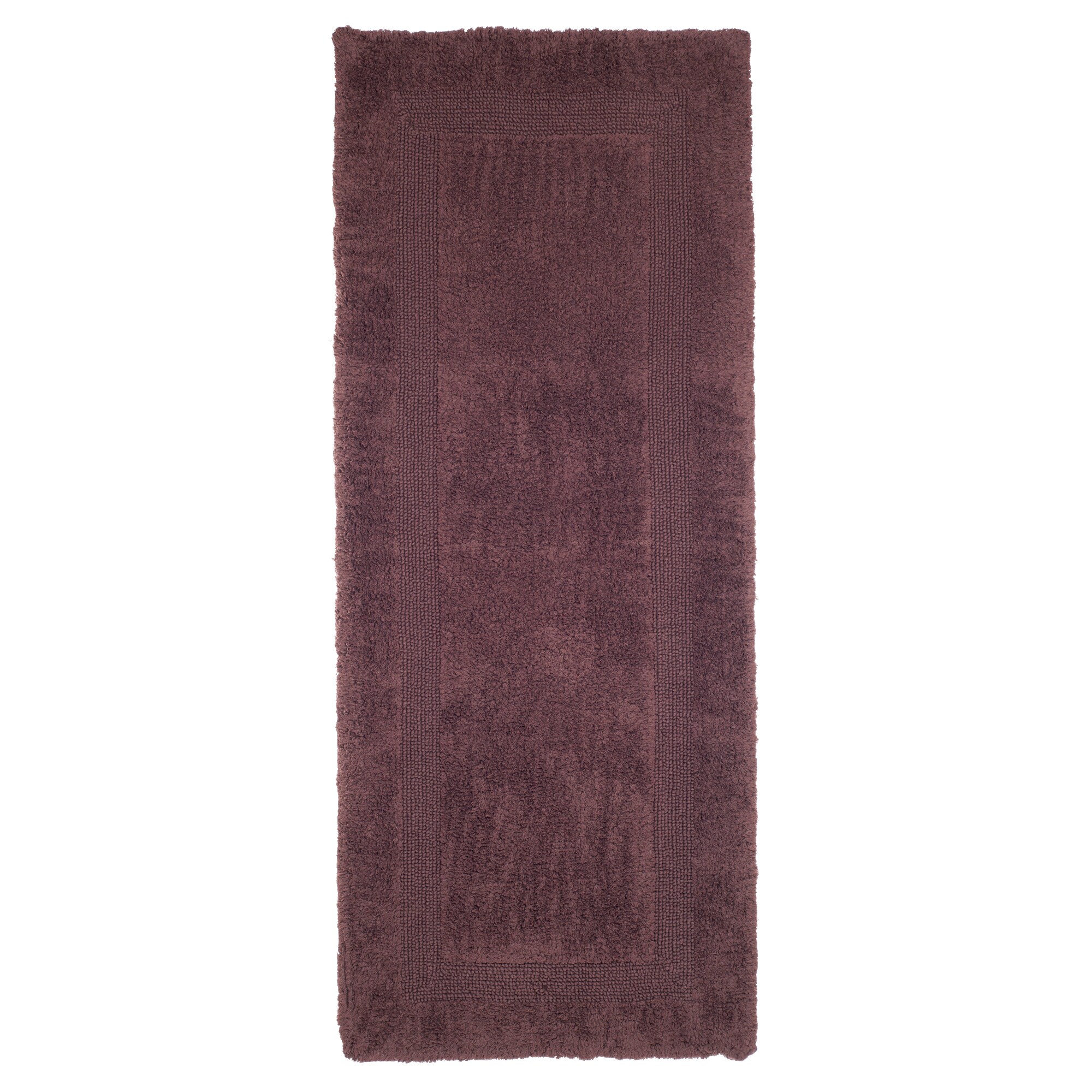 Hastings Home Bathroom Mats 60-in x 24-in Burgundy Polyester