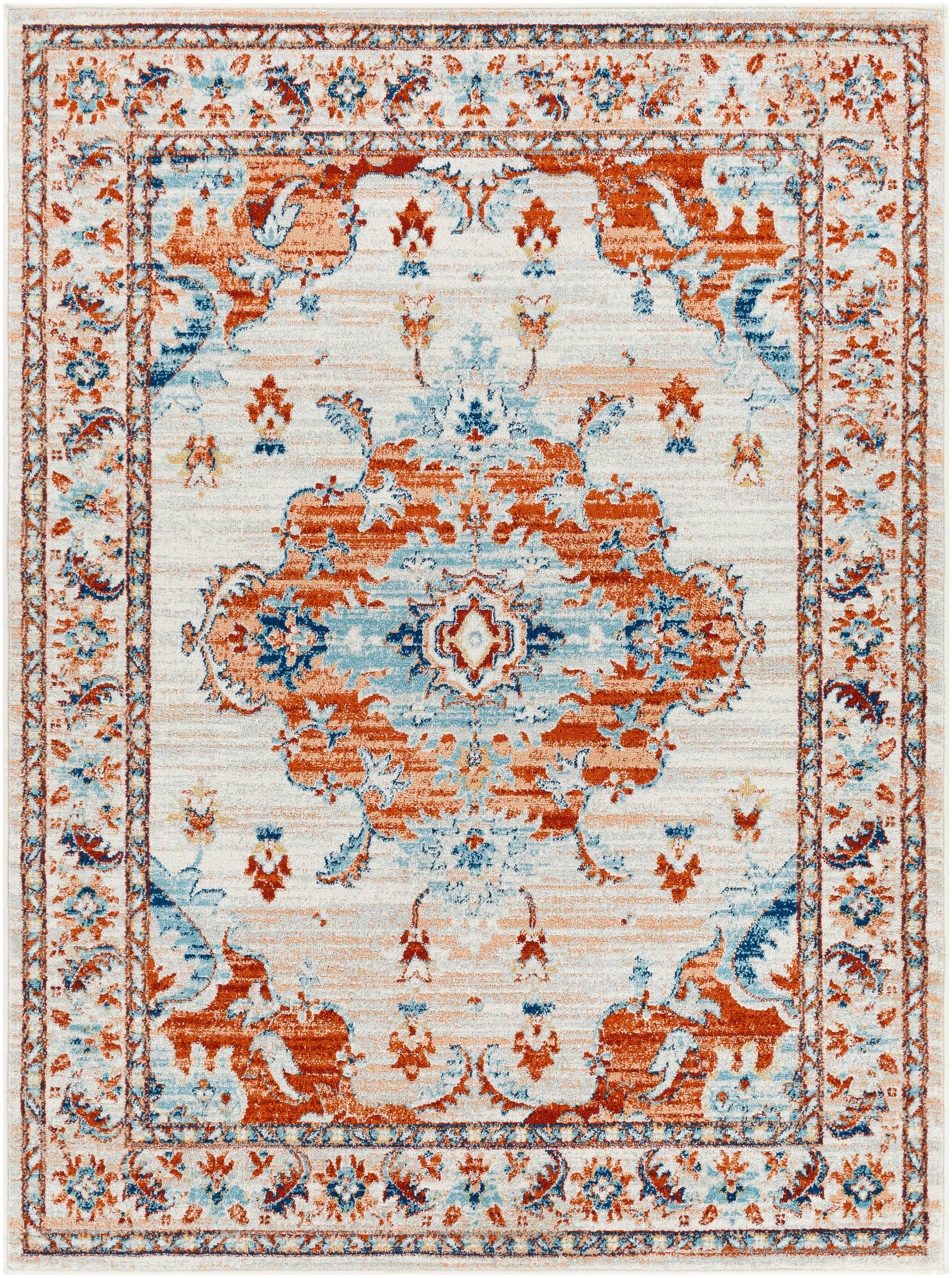 Artistic Weavers TVZ2321-537 Tevazu 5 X 7 (ft) Light Grey Indoor Medallion Oriental Area Rug