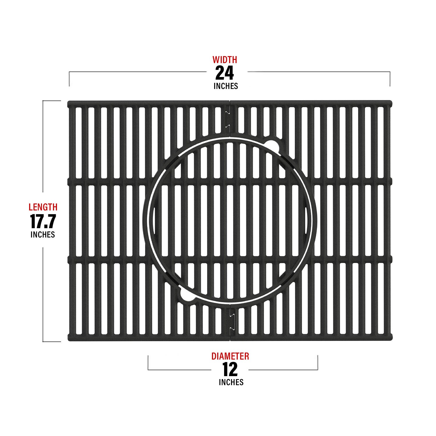 Monument A105 Model #A105 17.7-in x 24-in Rectangle Porcelain-coated cast iron Grilling grate