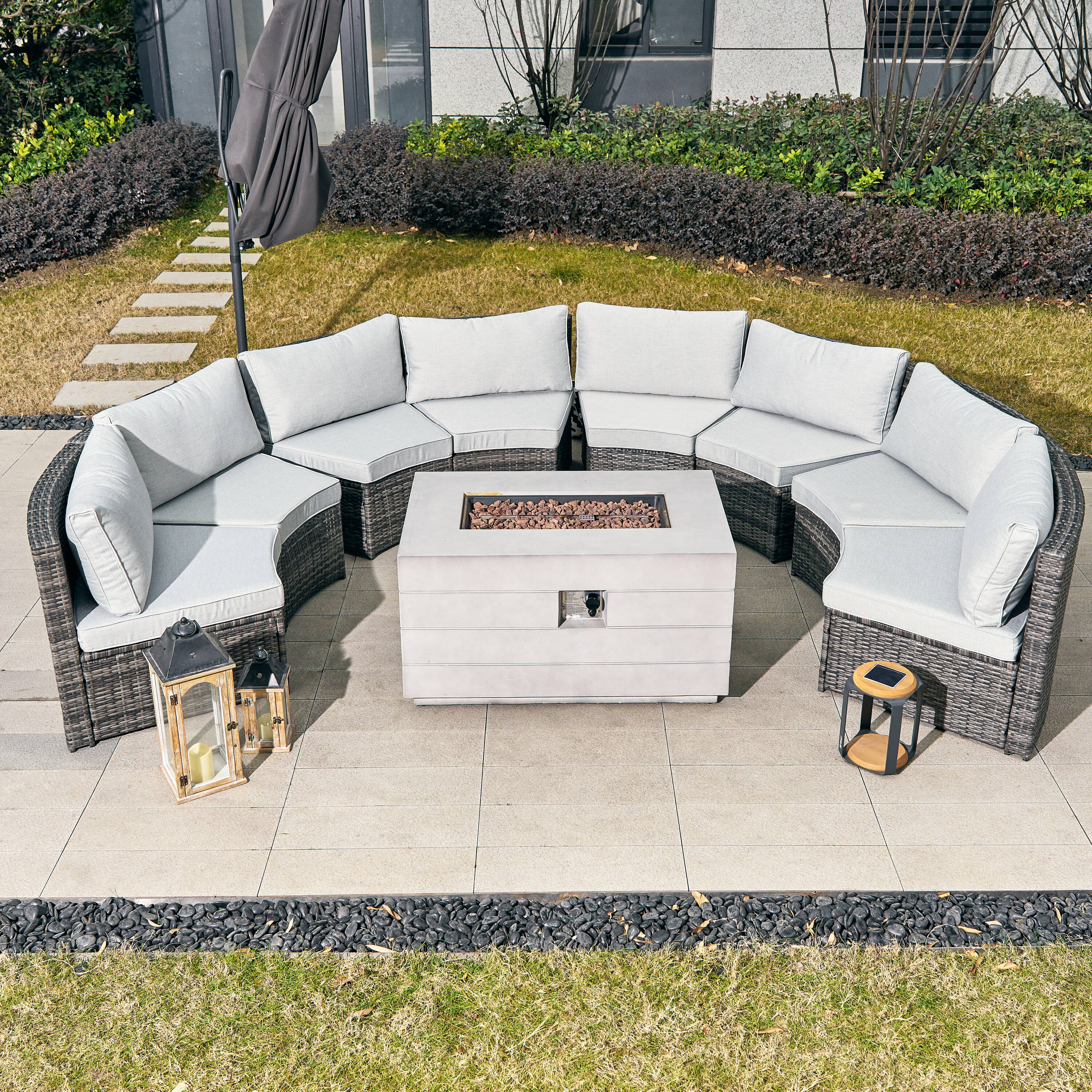 Direct Wicker DWS-1205B8SS&2150-G Patio-Conversation-Sets - View #3