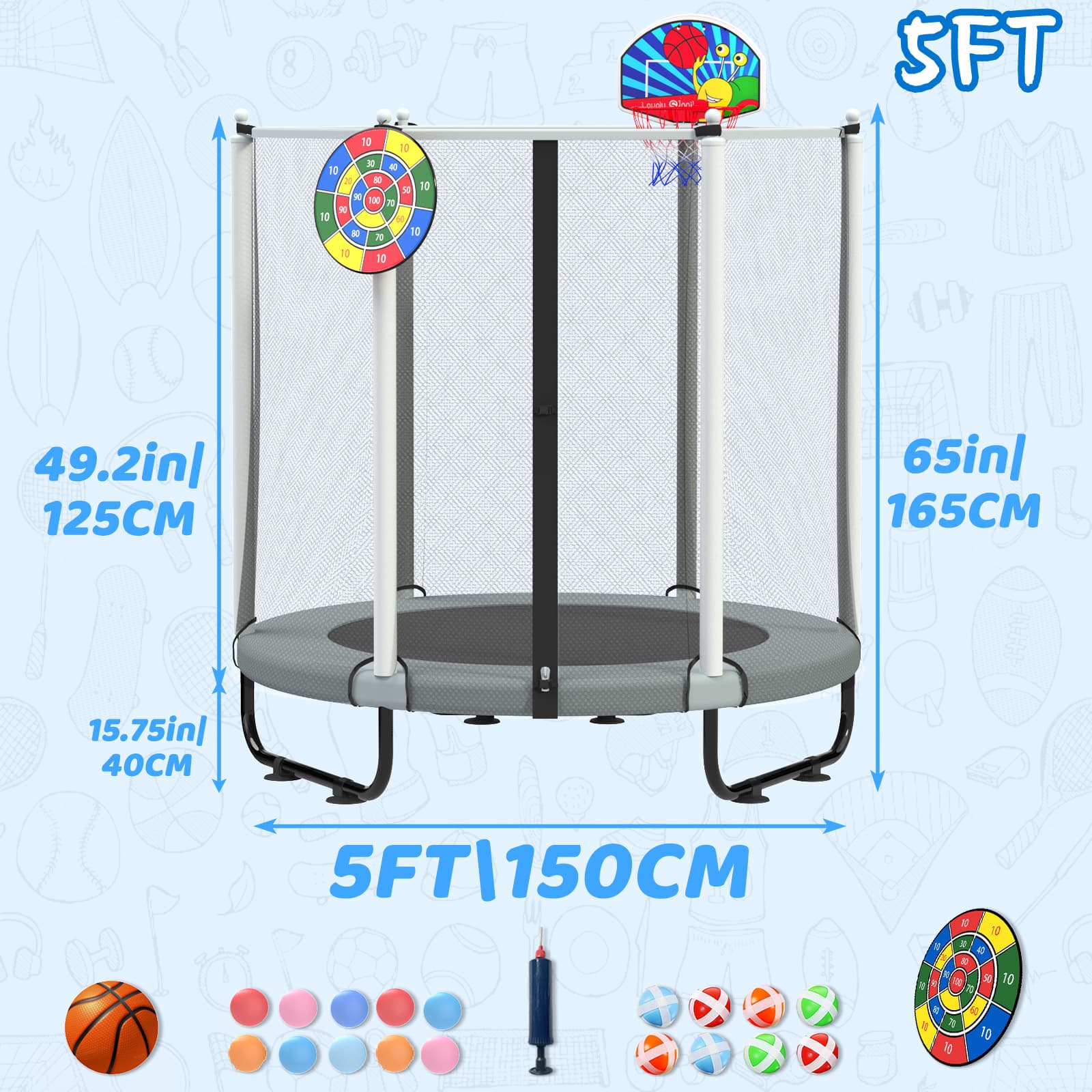 Jumpfly T0503S6OGY trampolines - View #2