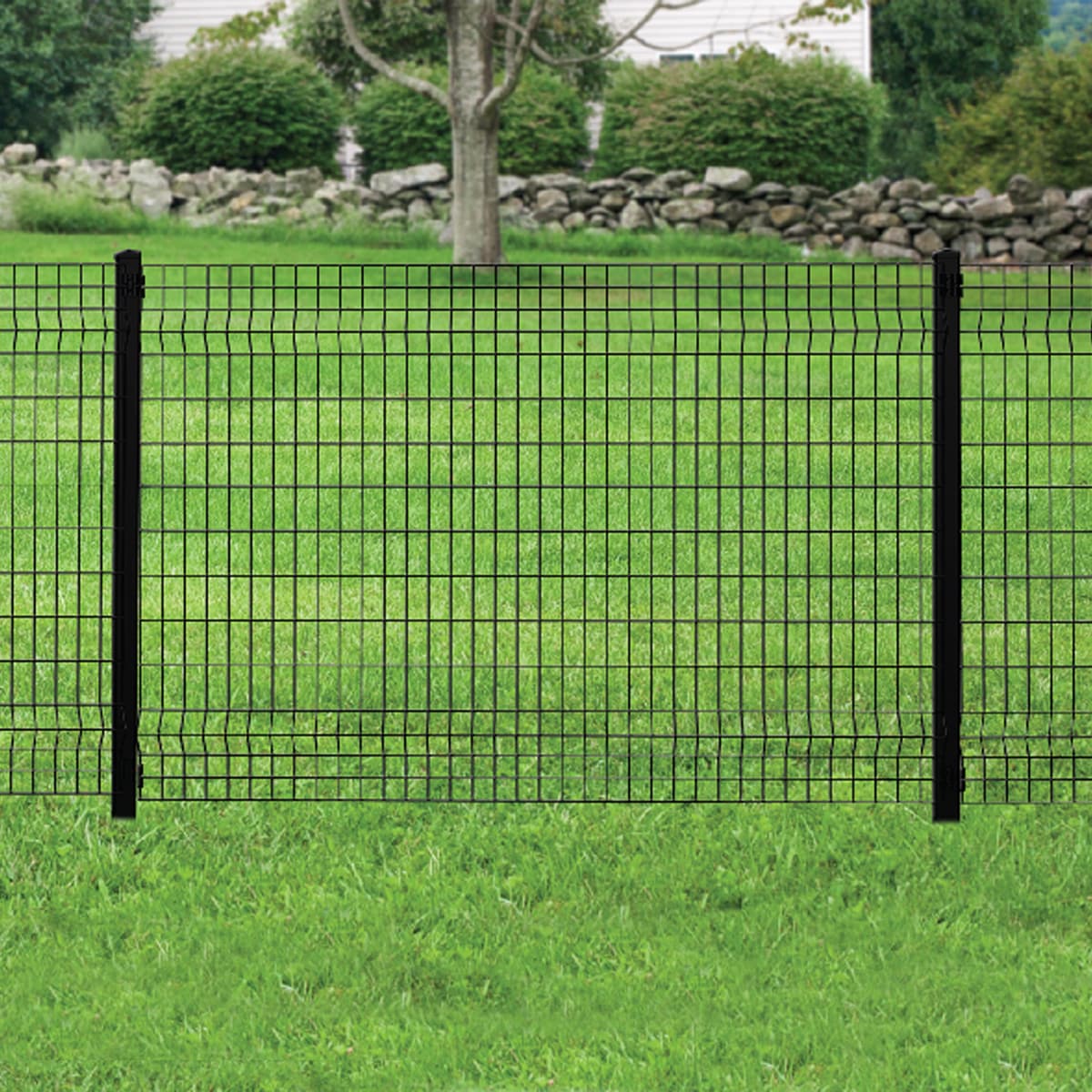 Ironcraft Euro 4-ft H X 6-ft W Black/powder-coated Steel Yard Fence ...