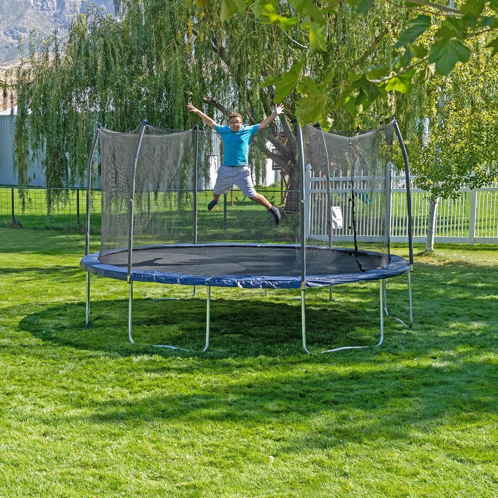 toernooi energie slank Skywalker 13-ft Oval Backyard in Blue in the Trampolines department at  Lowes.com