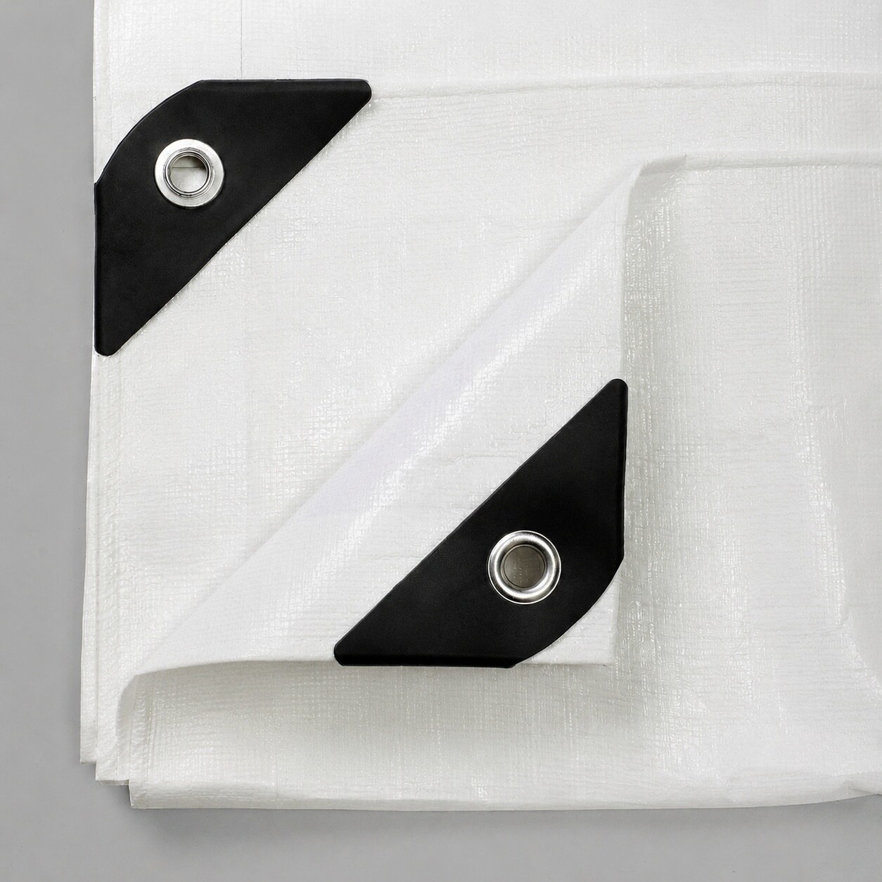 Phyfalip Heavy Duty Tarp 20 x 20 Feet White Waterproof Poly Sheet