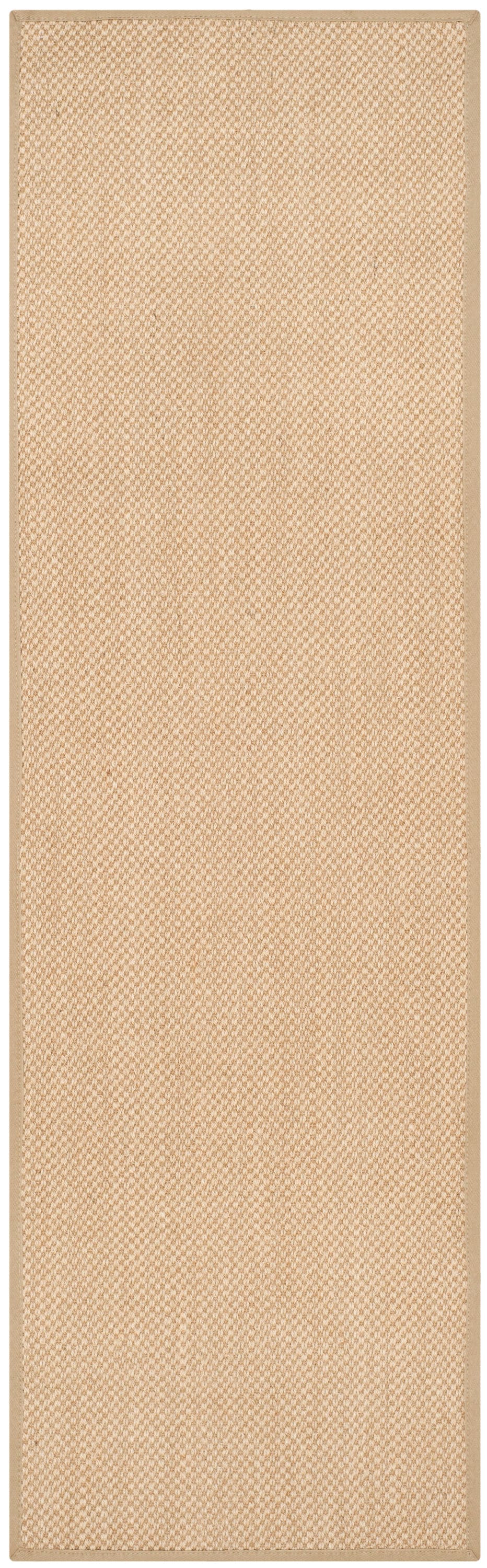 Safavieh NF141B-222 Natural Fiber Seaview 2 x 22 (ft) Loomed Sisal Maize/Linen Rectangular Indoor Solid Coastal Runner rug