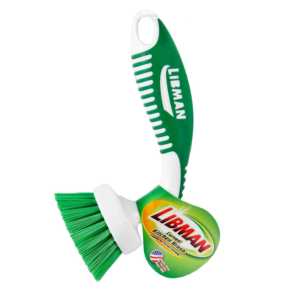 Libman Green Dish Brush - Heavy-Duty Poly Fiber Bristles - Rubber Grip -  Dishwasher Safe - Eco-Friendly - Kitchen Brush in the Kitchen Brushes  department at