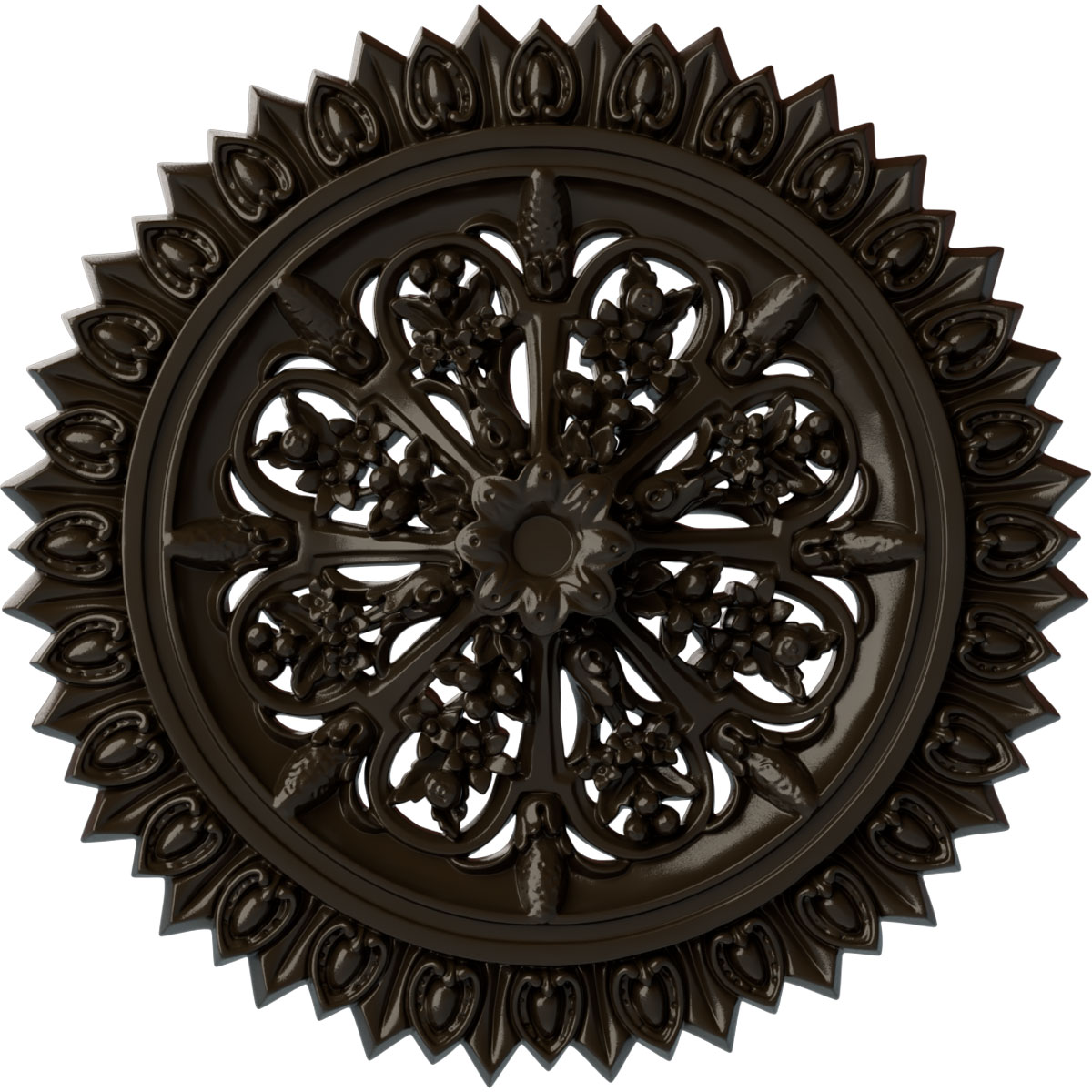 Ekena Millwork CM24LASHF Lariah 24.75-in W x 24.75-in L Painted Stone Hearth Polyurethane Whole Ceiling Medallion