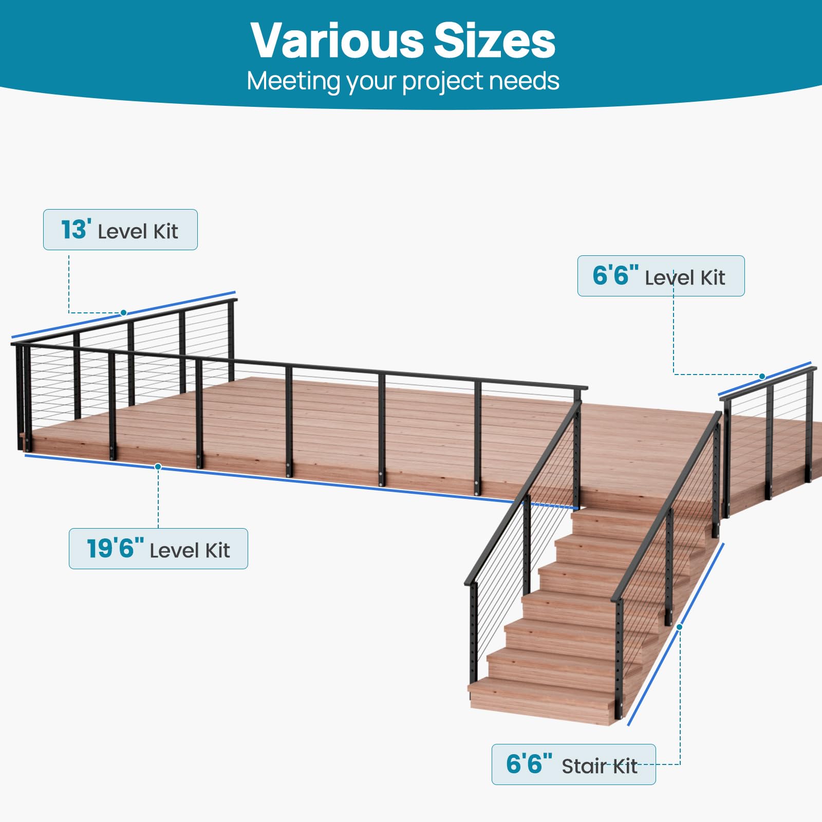 Aoibox LABVBKQ5 Stair-Railing-Kits - View #7