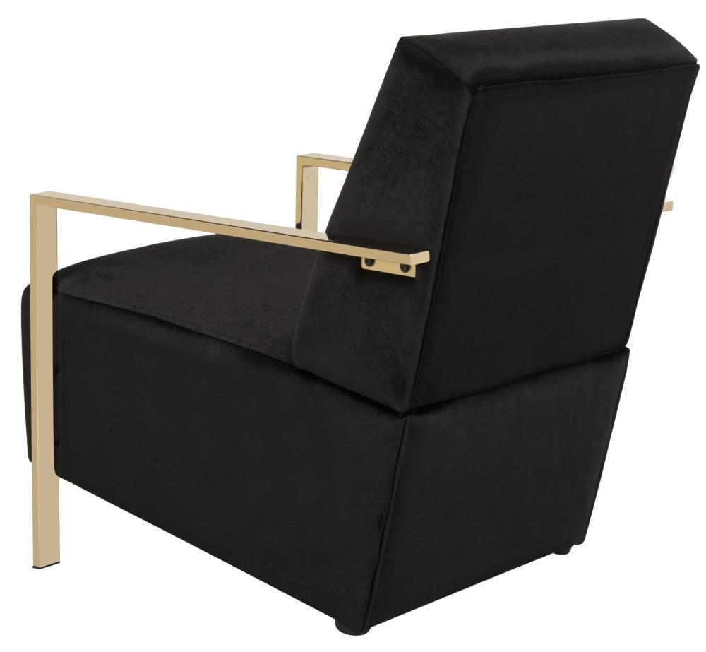 safavieh orna glam black accent chair