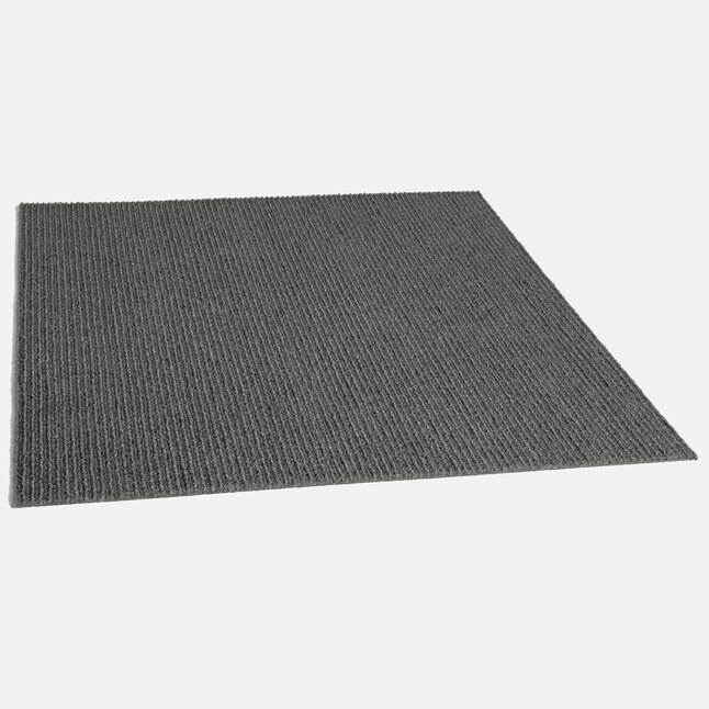 Vanguard 15-Pack 24-in Sky Grey Pattern Peel-and-Stick Carpet Tile Vanguard 15-Pack 24-in Sky Grey Pattern Peel-and-Stick Carpet Tile