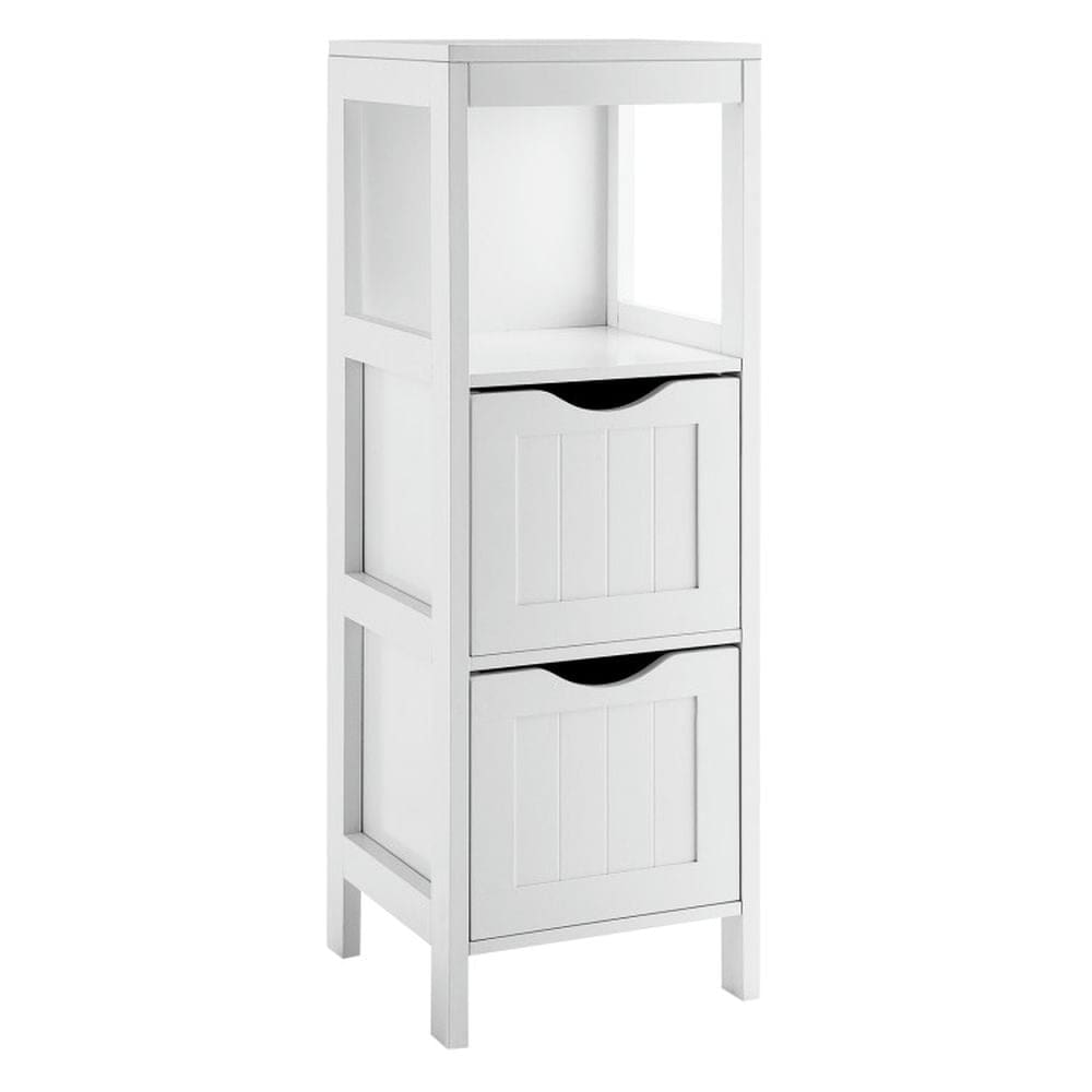 Choco Moon Freestanding Storage Cabinet with 2 Removable Drawers for Bathroom White Bathroom Cabinets for Entryway Storage Home Office Furniture