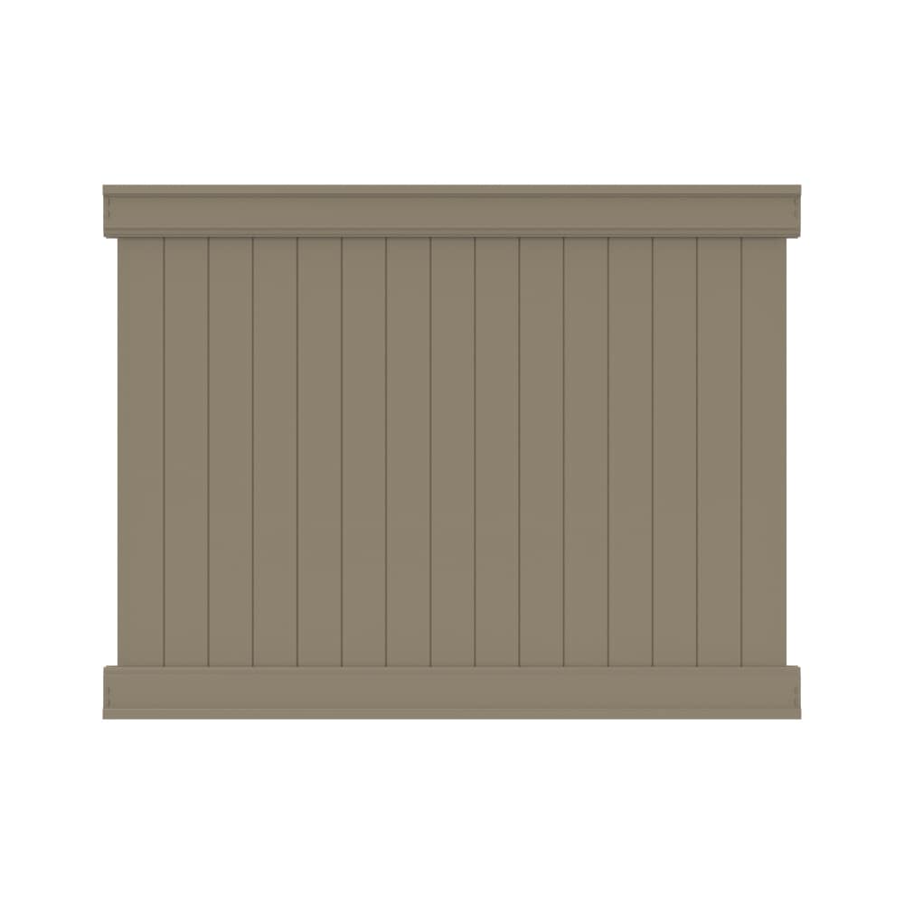 Freedom Emblem 6-ft H x 8-ft W Khaki Privacy Vinyl Fence Panel at 