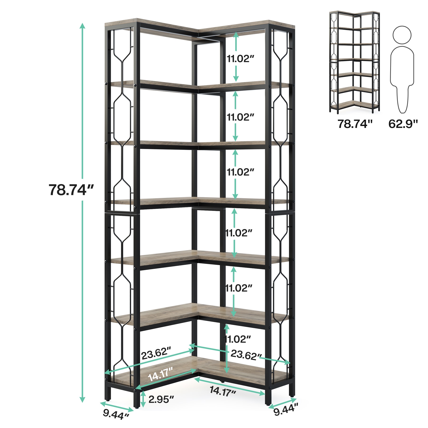 Tribesigns HOGA-JW0601 bookcases - View #8