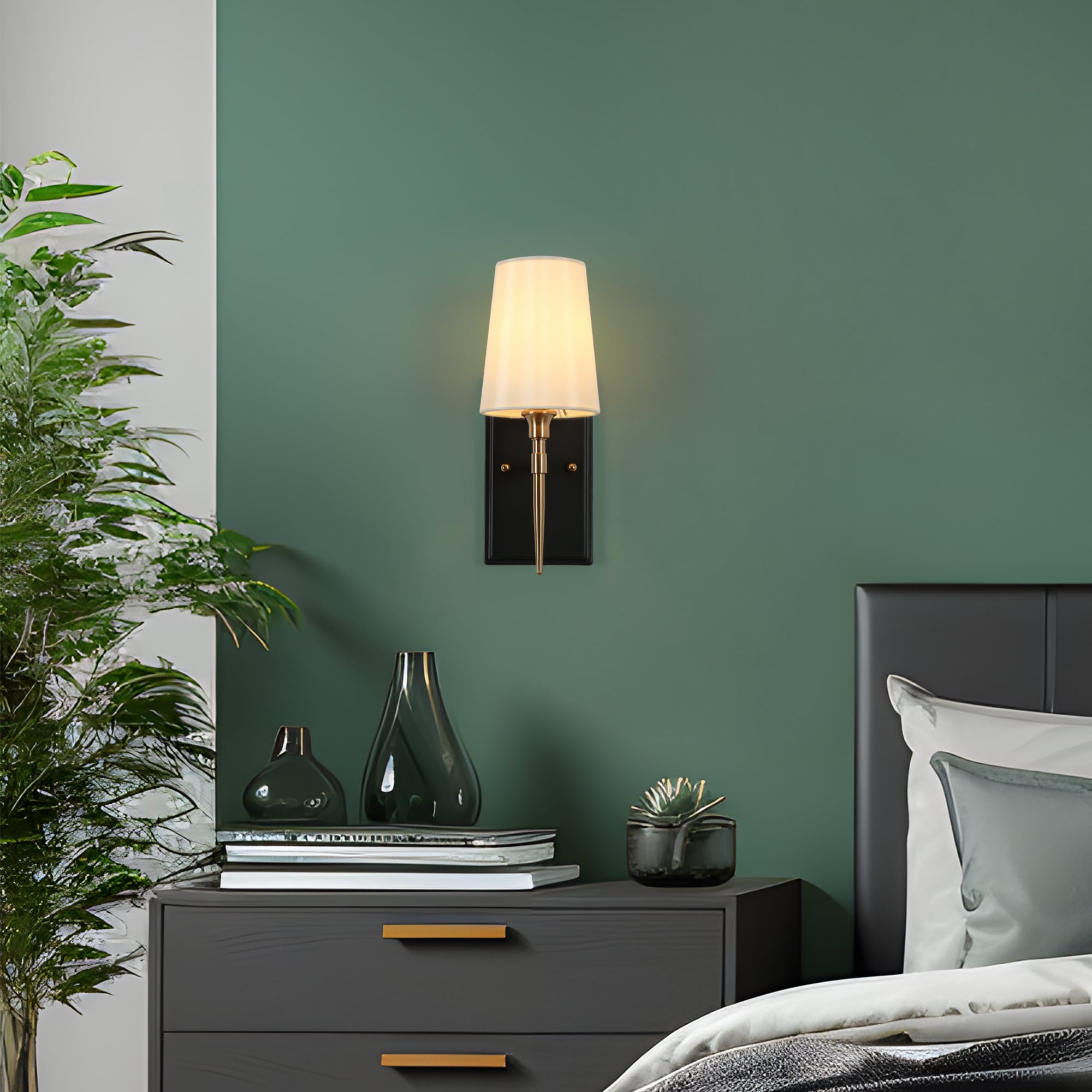 限定価格セール！ Farmhouse Modern Mushlee ZEVNI 4.7-in Black Matte 1-Light W トートバッグ