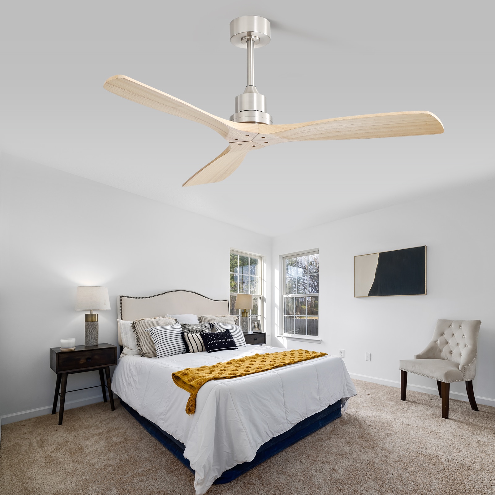 Sofucor L-5247-BN-WD-YM-60W Ceiling-Fans - View #7